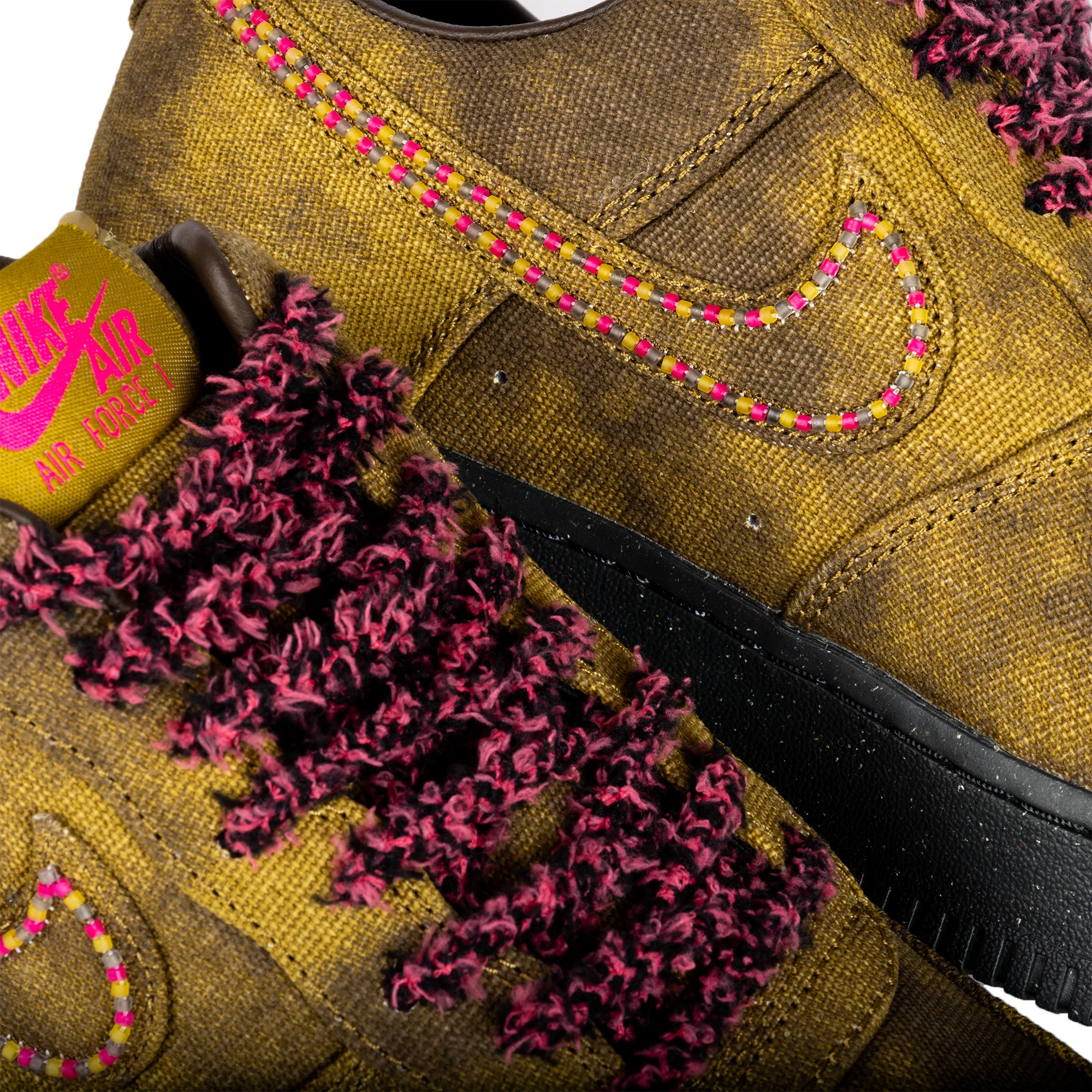 Nike Air Force 1 Boucle QS Desert Moss/Fierce Pink/Midwest Gold IO4474-300 - Image 5