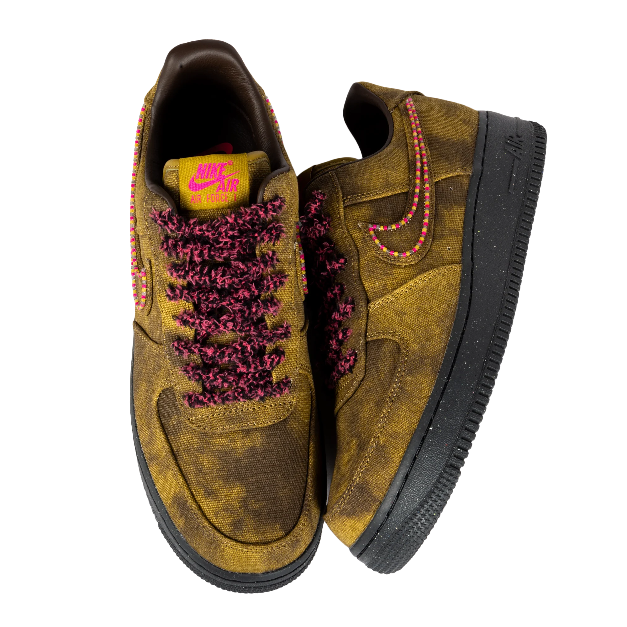 Nike Air Force 1 Boucle QS Desert Moss/Fierce Pink/Midwest Gold IO4474-300 - Image 6