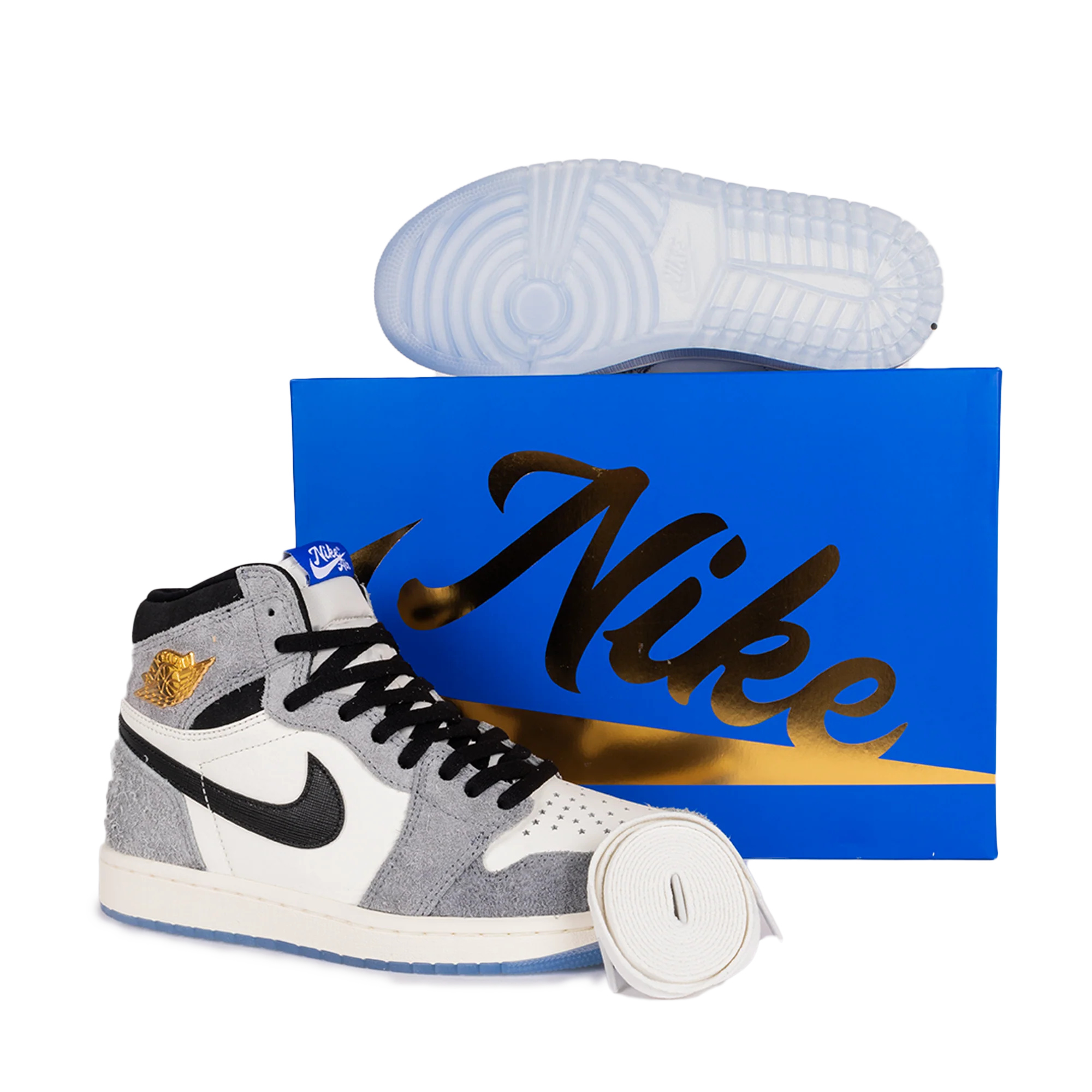 Nike Air Jordan 1 Retro High OG Cool Grey/Black/Sail/Game Royal DZ5485-003 - Image 5