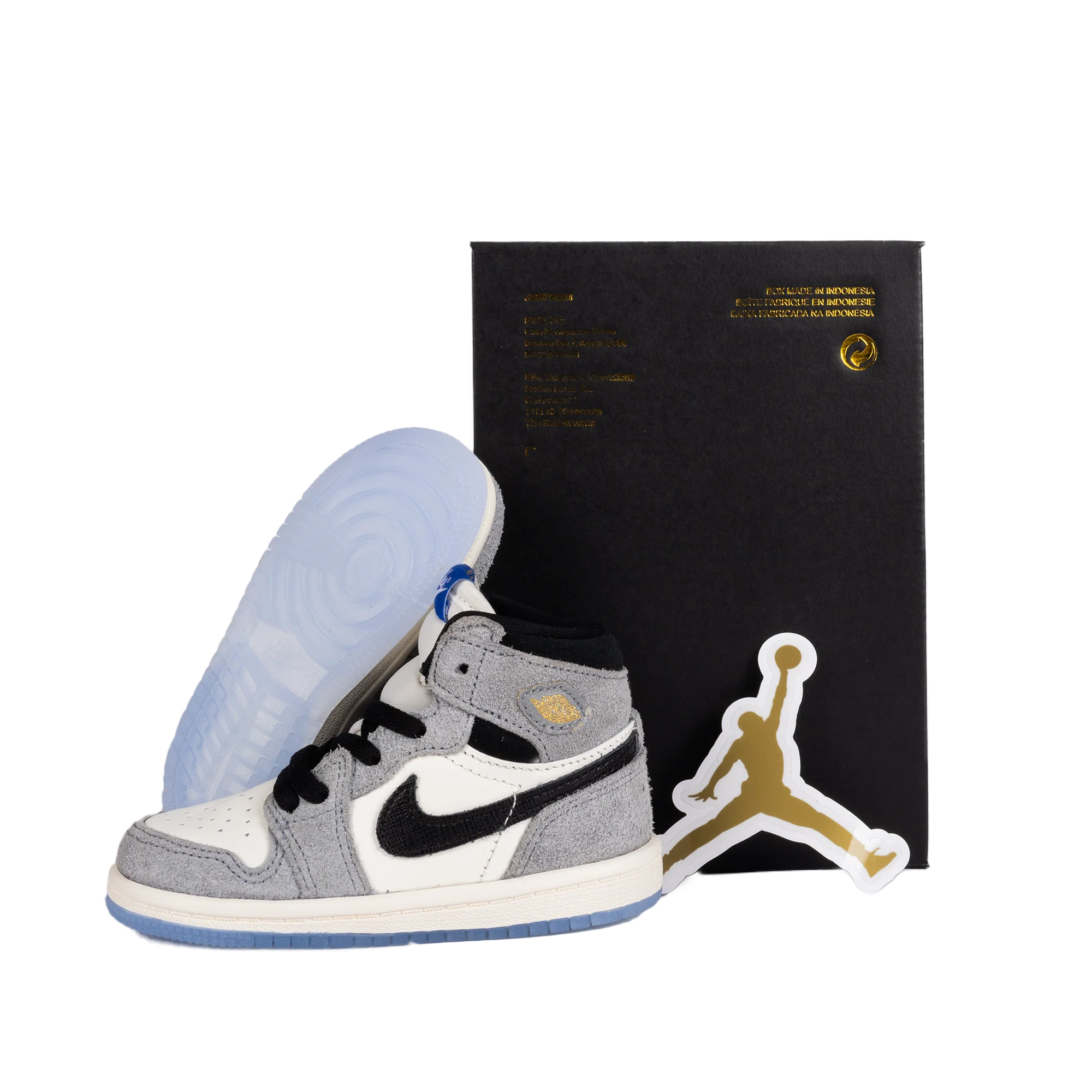Nike Jordan 1 Retro High OG (TD) Cool Grey/Black/Game Royal FD1413-003 - Image 6
