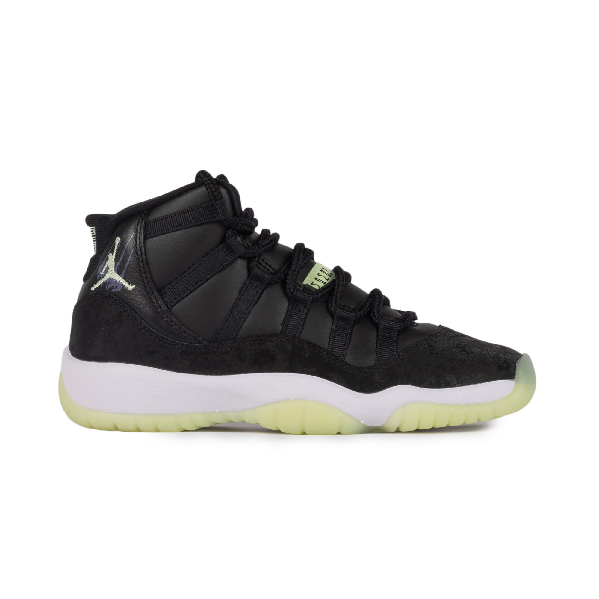 Nike Air Jordan 11 Retro (GS) Black/Barely Volt/Dark Raisin/White IB1378-001 - Image 9