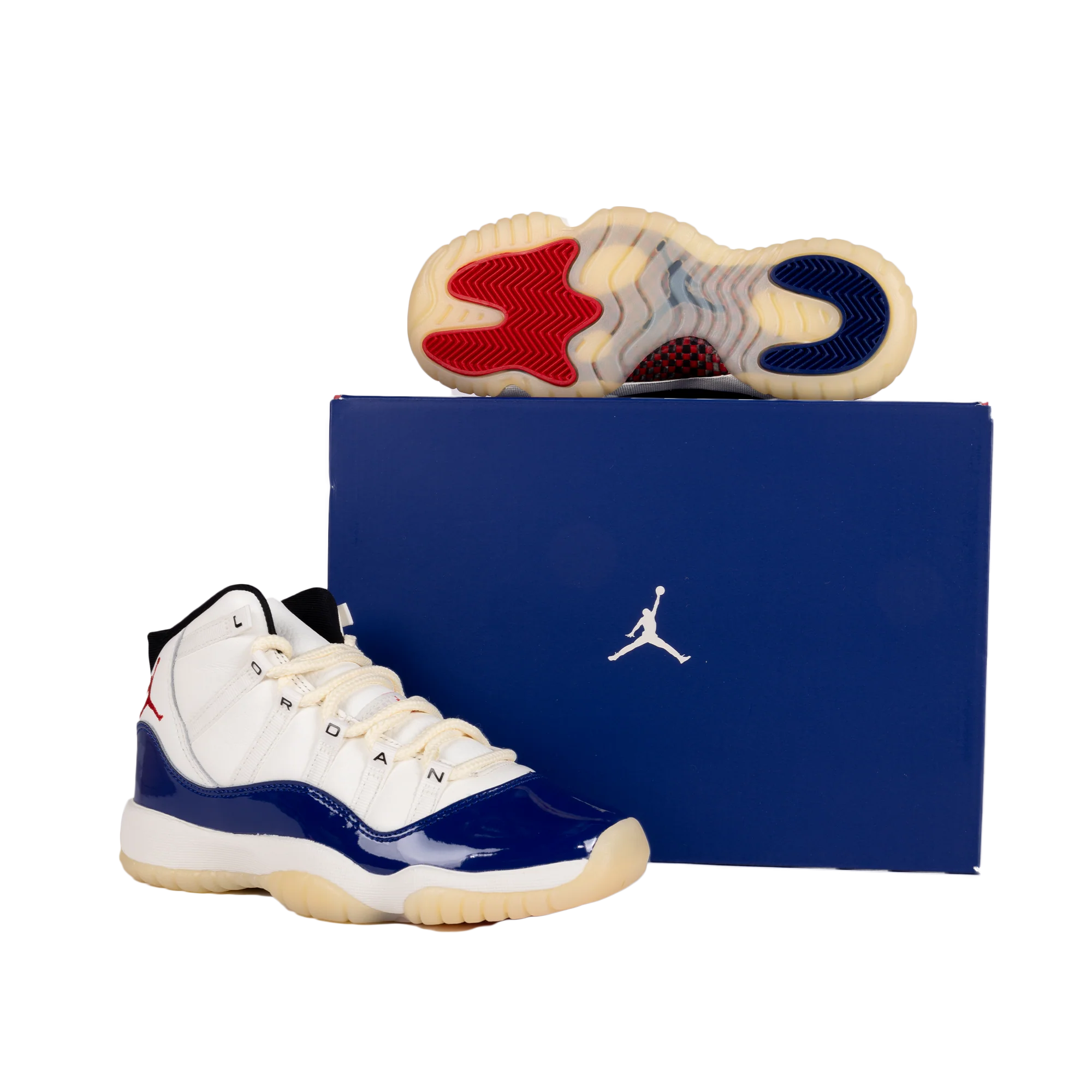 Nike Air Jordan 11 Retro RA (GS) Deep Royal Blue/Fire Red/Sail/Black IH2364-400 - Image 6