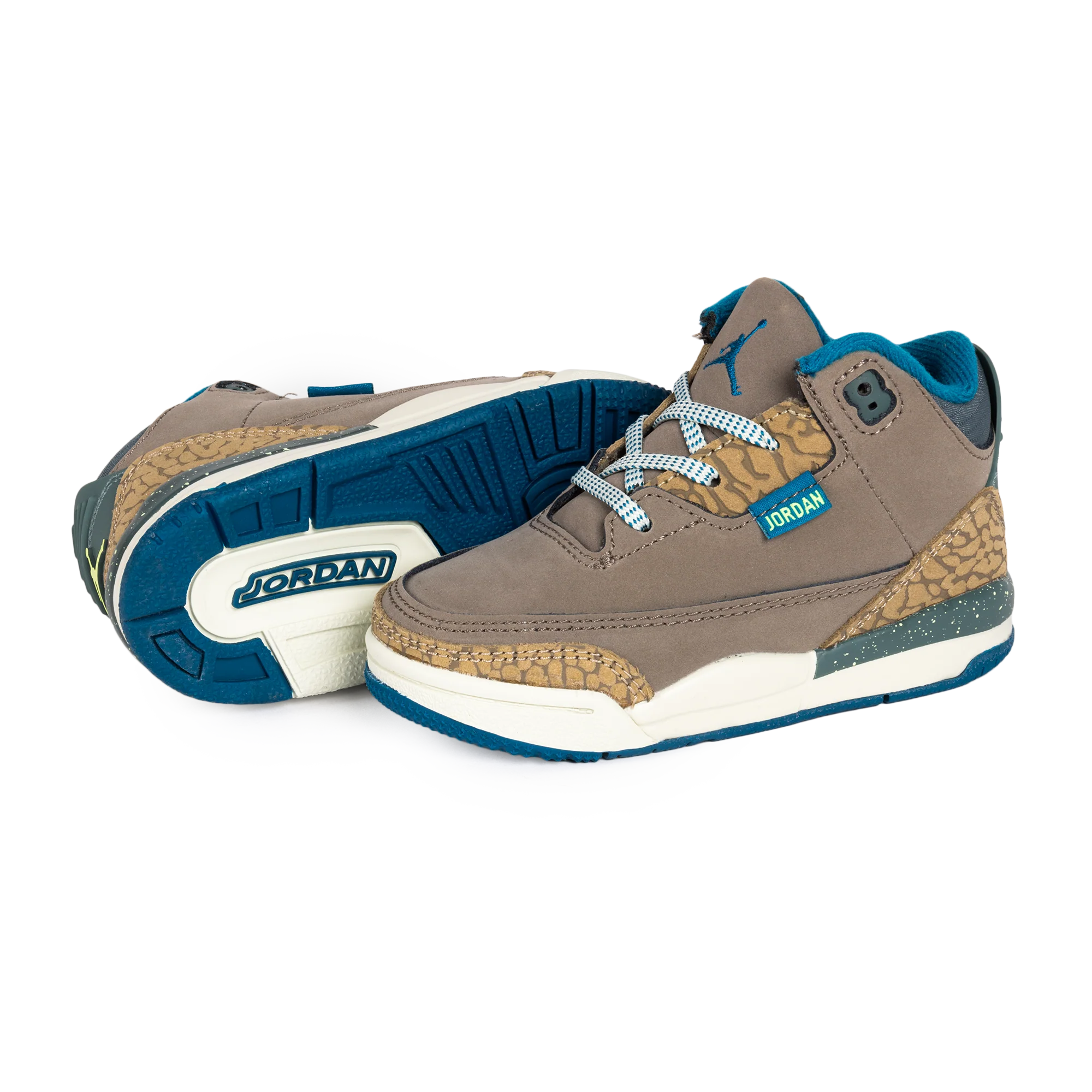 Nike Jordan 3 Retro (TD) Olive Grey/Green Abyss/Khaki/Sea Glass IB7065-001 - Image 6