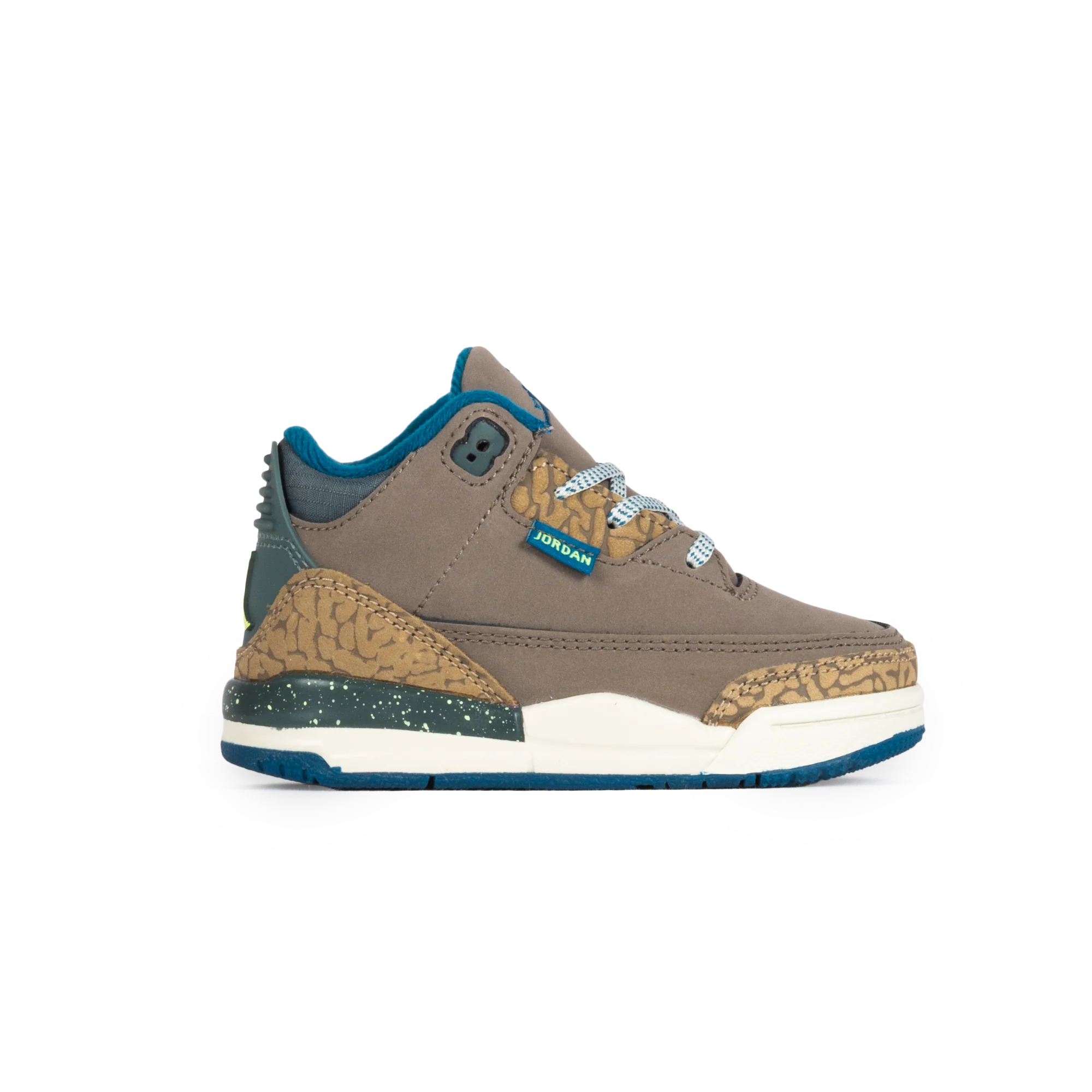 Nike Jordan 3 Retro (TD) Olive Grey/Green Abyss/Khaki/Sea Glass IB7065-001 - Image 7