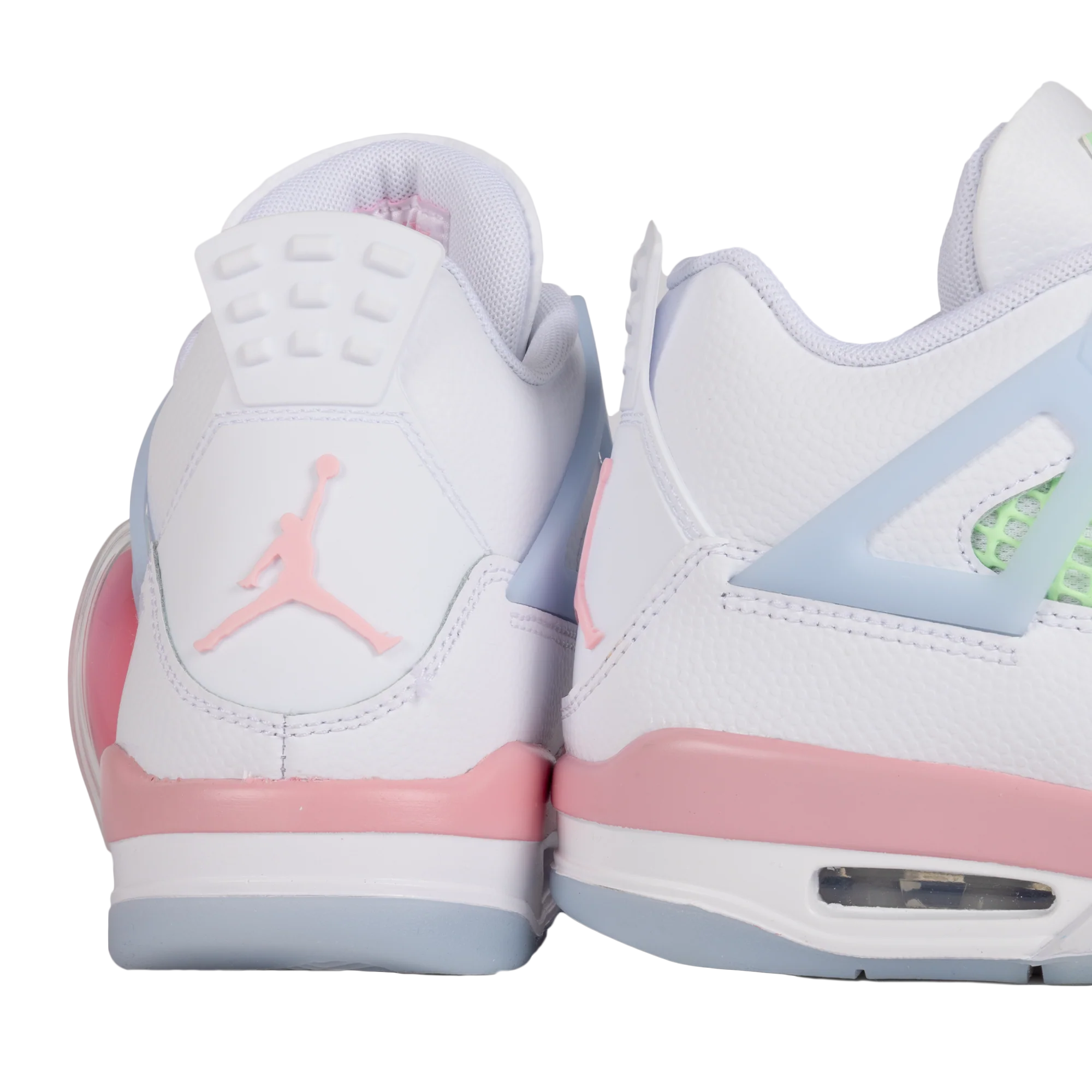 Nike Air Jordan 4 Retro (GS) White/Med Soft Pink/Half Blue IB7068-100 - Image 3