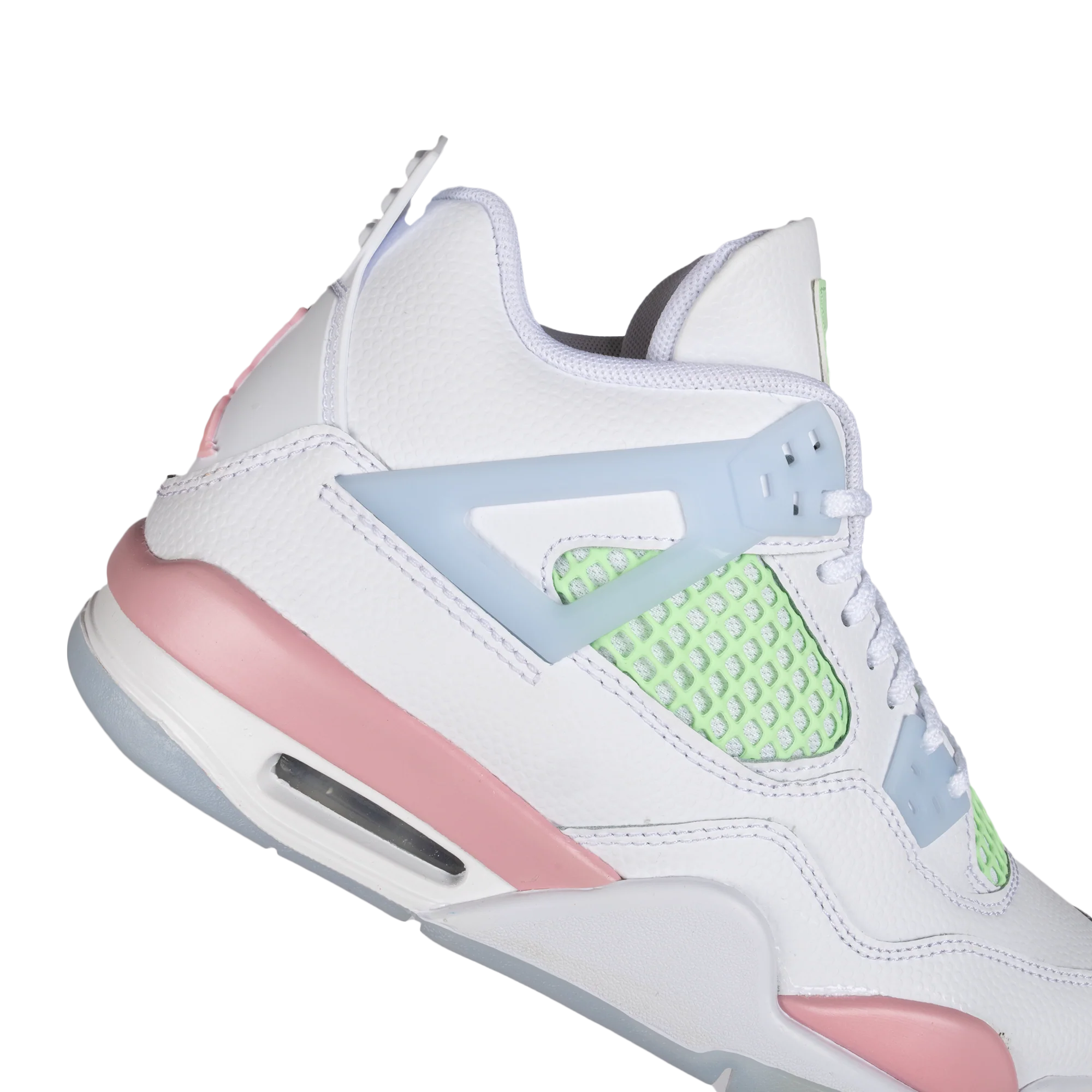 Nike Air Jordan 4 Retro (GS) White/Med Soft Pink/Half Blue IB7068-100 - Image 5