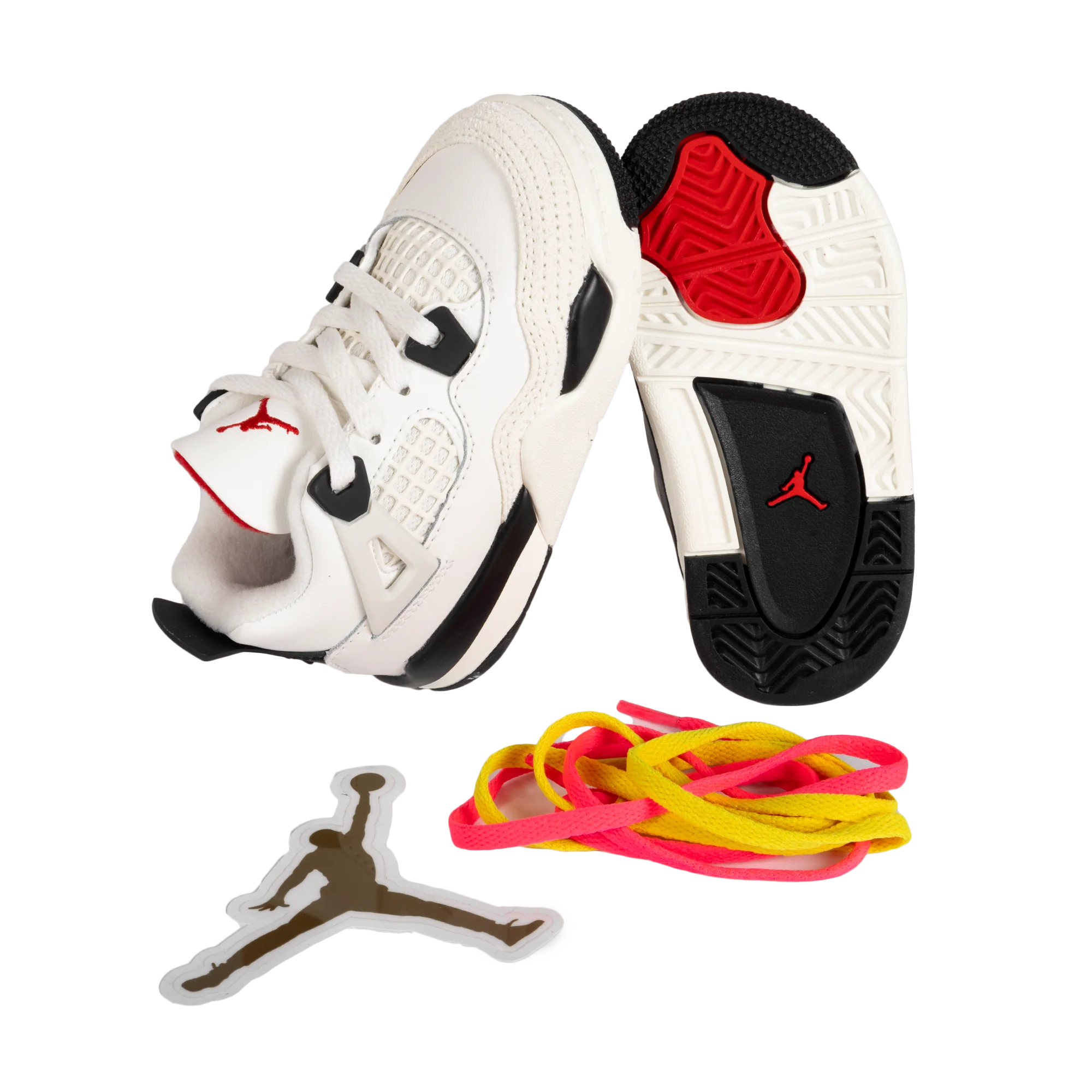 Nike Jordan 4 Retro OG FC (TD) Sail/Black/University Red IM4027-100 - Image 6
