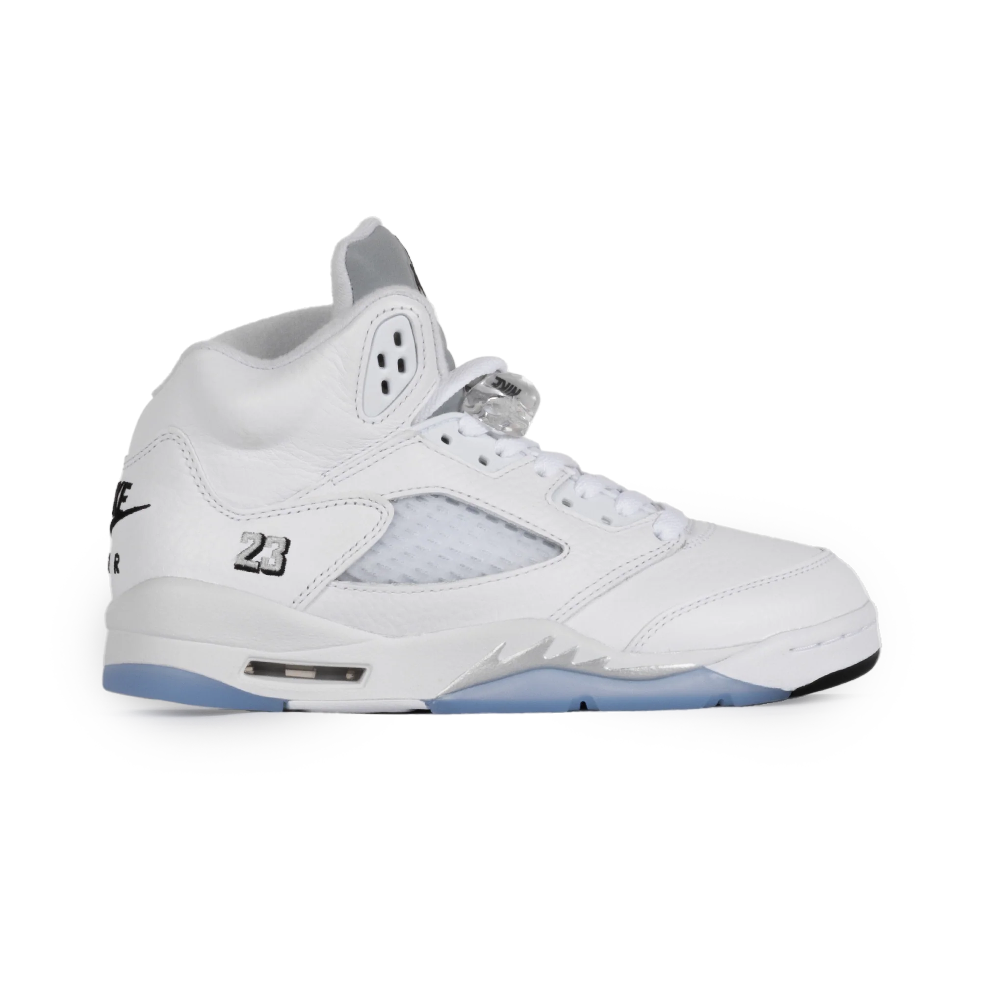 Nike Air Jordan 5 Retro "White Metallic" (GS) White/Black/Metallic Silver HQ7980-103 - Image 7