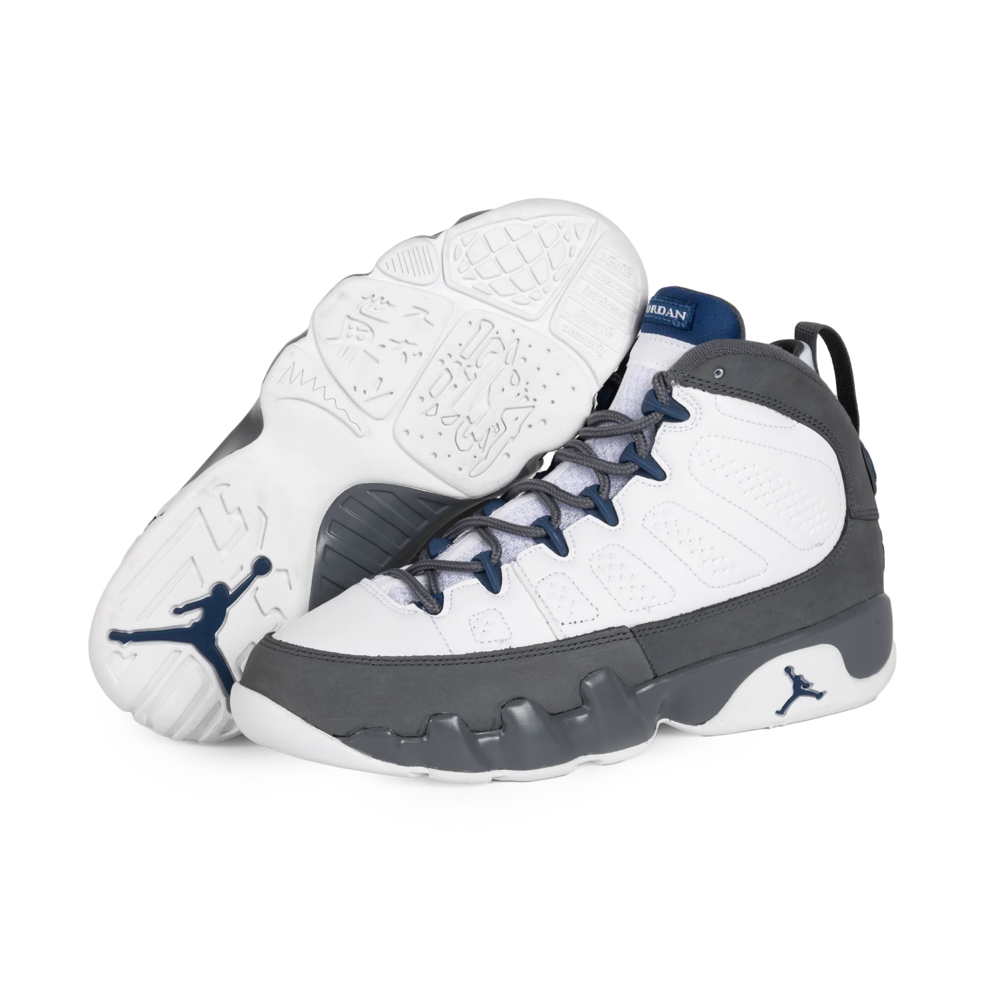 Nike Air Jordan 9 Retro (GS) White/French Blue/Flint Grey HV4574-100 - Image 7