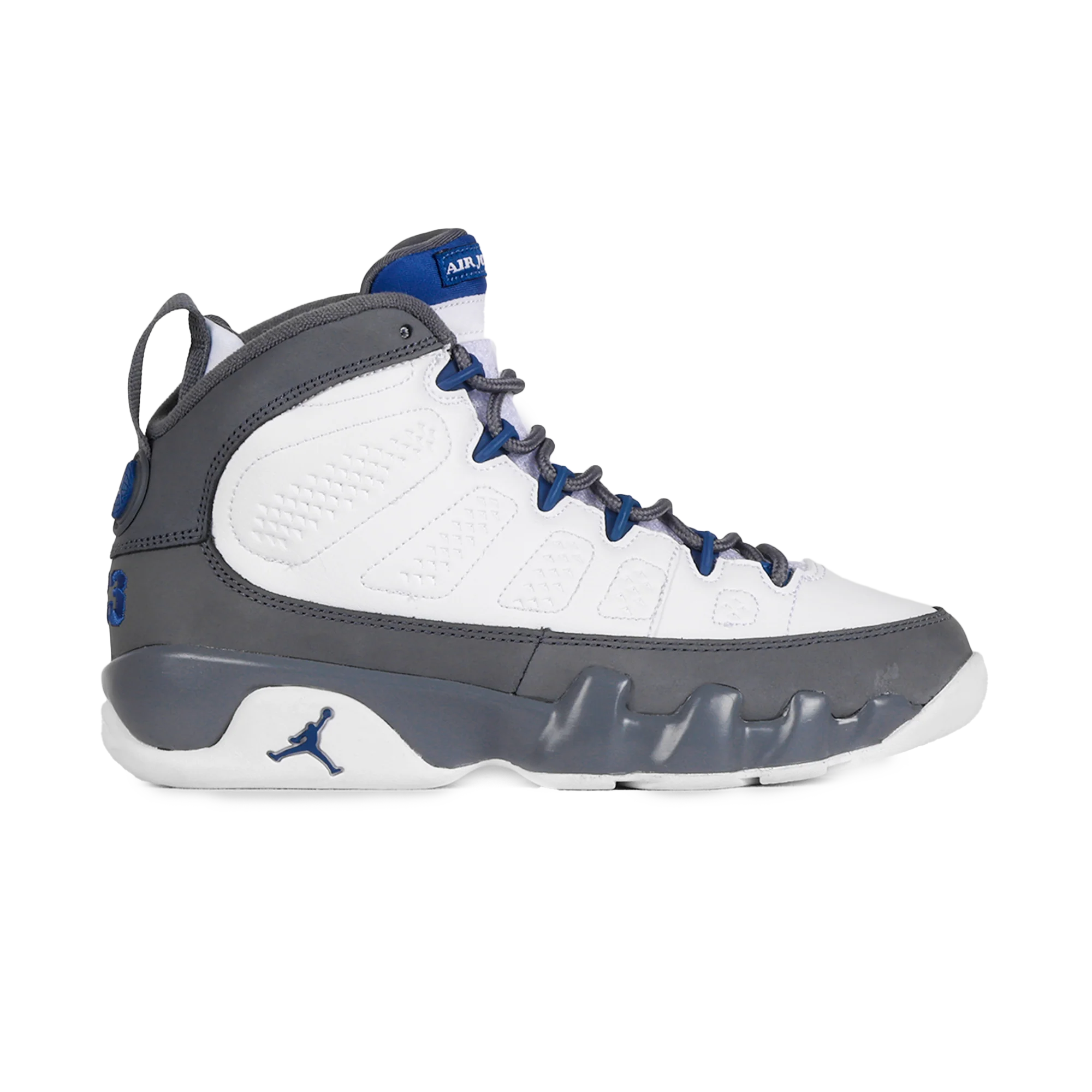 Nike Air Jordan 9 Retro (GS) White/French Blue/Flint Grey HV4574-100 - Image 8