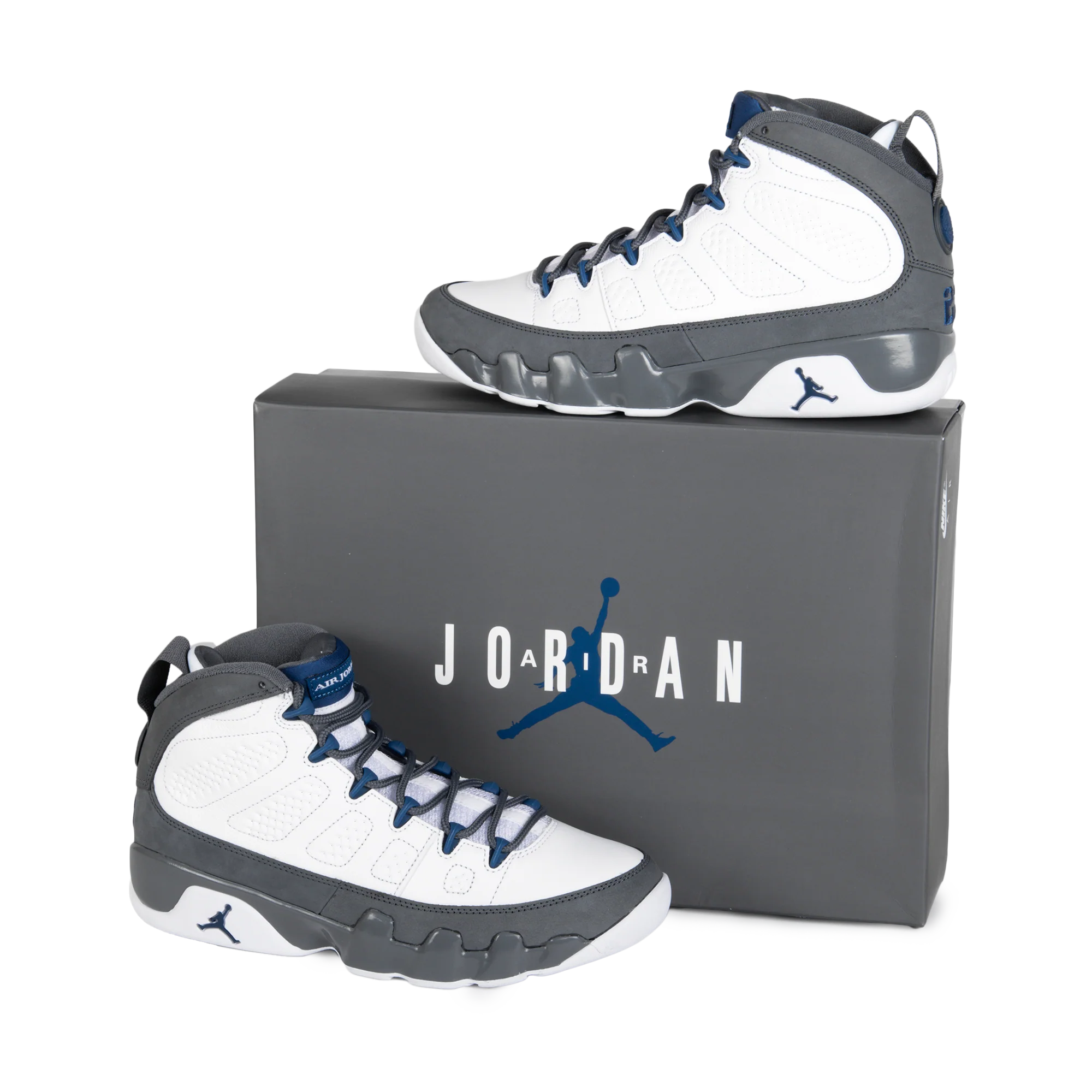 Nike Air Jordan 9 Retro White/French Blue/Flint Grey HV4794-100 - Image 7