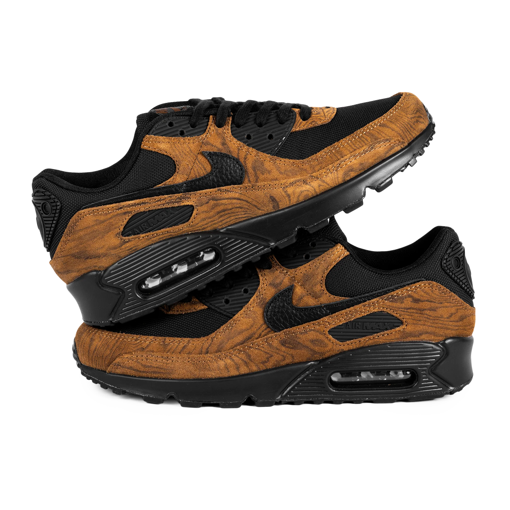 Nike Air Max 90 Premium Lt British Tan/Black/Velvet Brown IQ0283-281 - Image 3