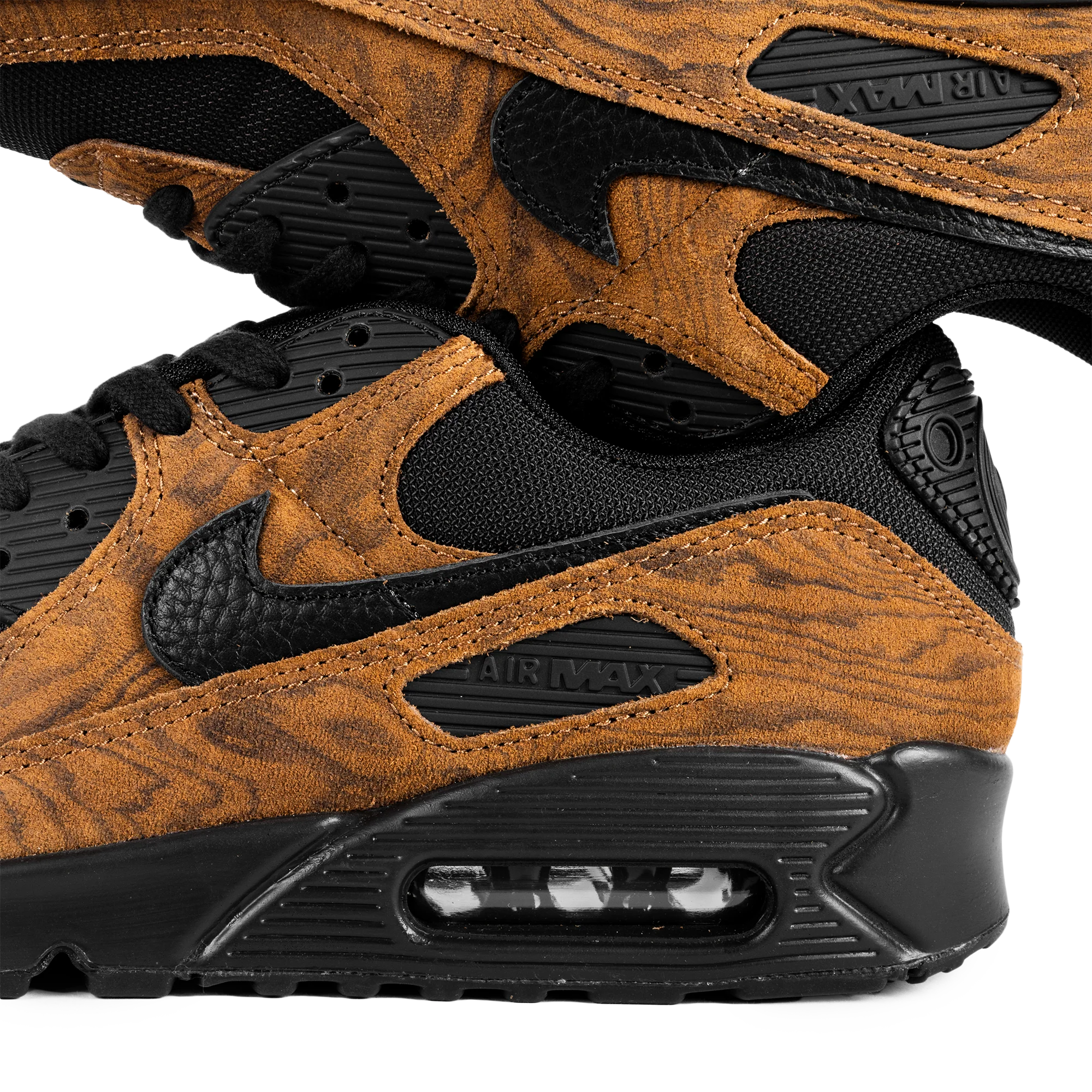 Nike Air Max 90 Premium Lt British Tan/Black/Velvet Brown IQ0283-281 - Image 7