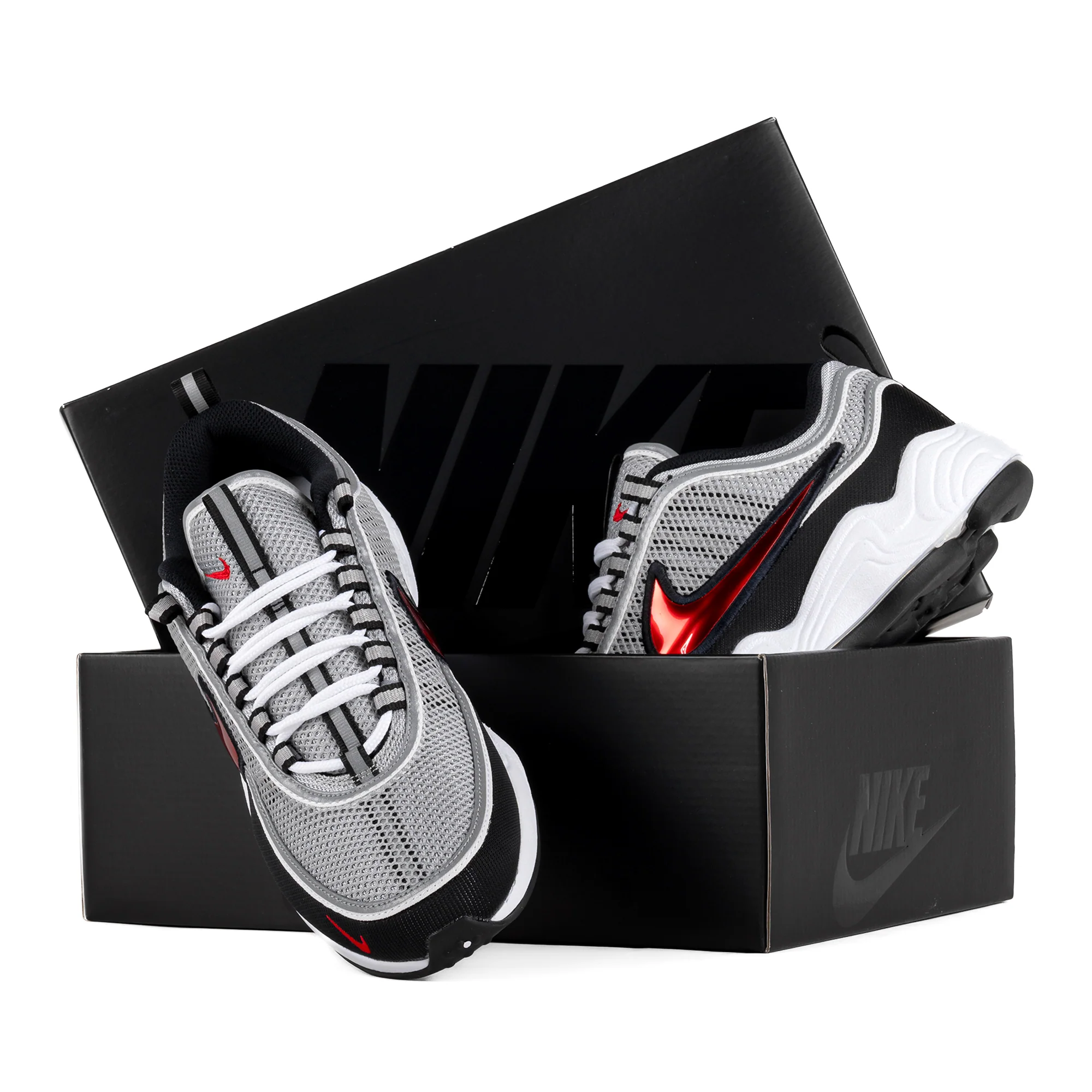 Nike Air Zoom Spiridon SP Metallic Silver/Sport Red/Black/White HF9117-001 - Image 8