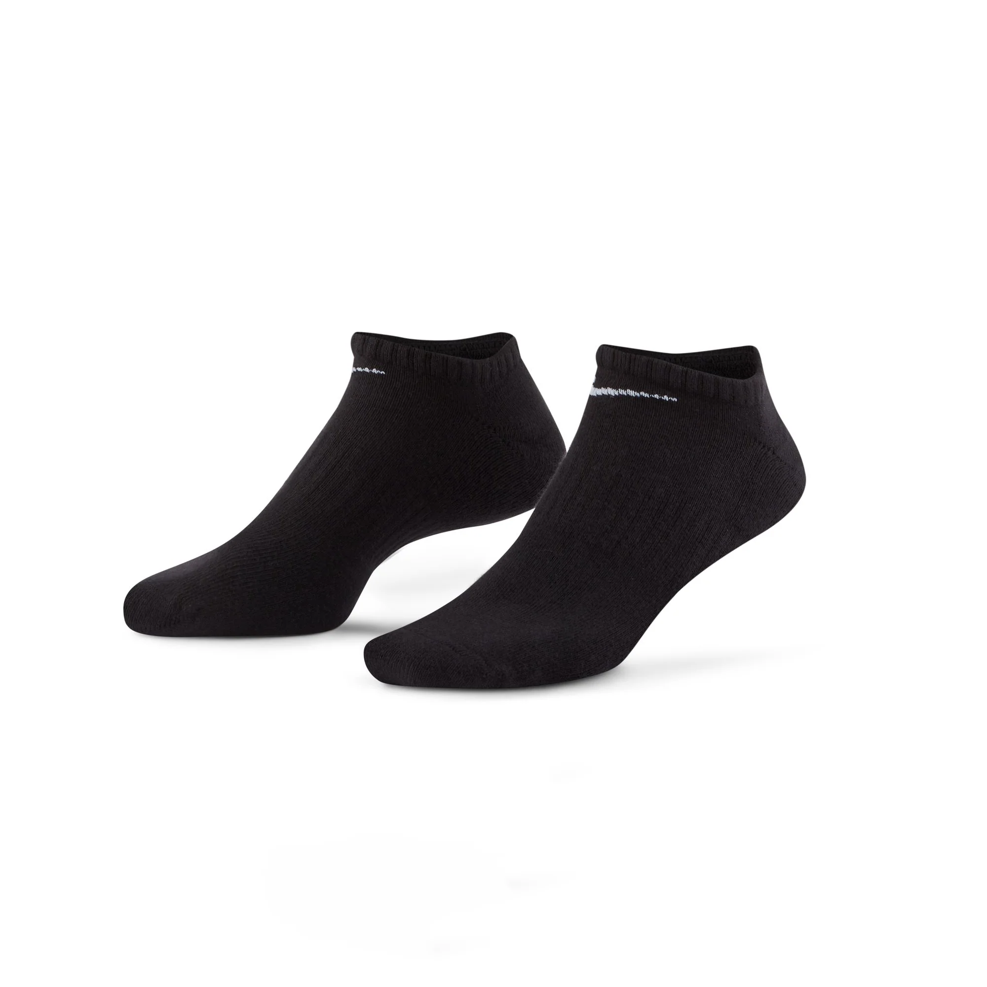 Nike Everyday Cushioned Training No/Show Socks (3 Pairs) Black/White SX7673-010 - Image 3