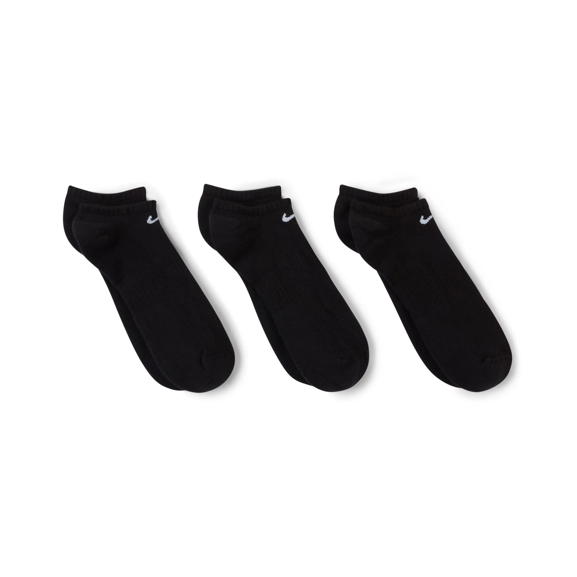 Nike Everyday Cushioned Training No/Show Socks (3 Pairs) Black/White SX7673-010 - Image 4