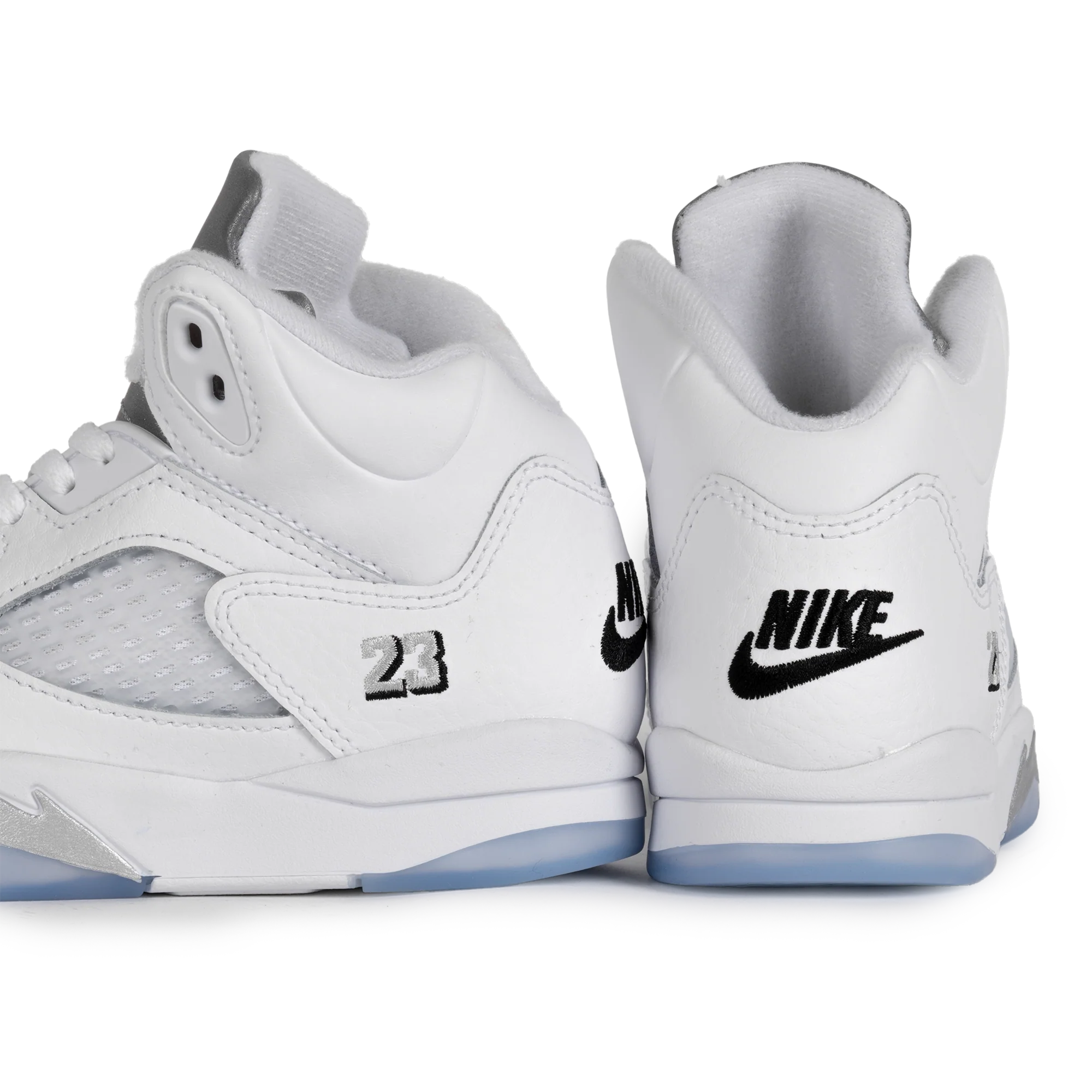 Nike Jordan 5 Retro "White Metallic" (PS) White/Black/Metallic Silver HQ7979-103 - Image 3