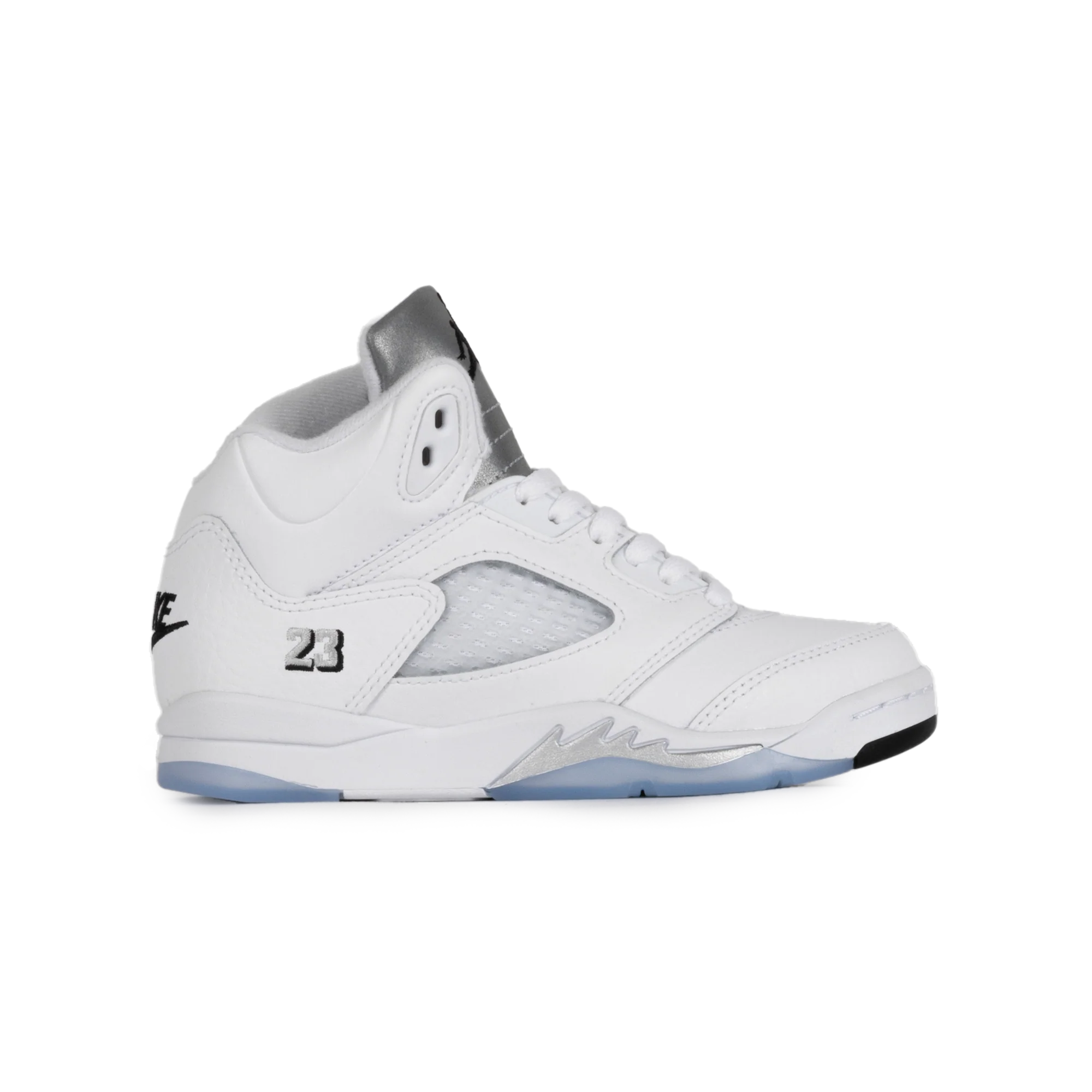 Nike Jordan 5 Retro "White Metallic" (PS) White/Black/Metallic Silver HQ7979-103 - Image 6