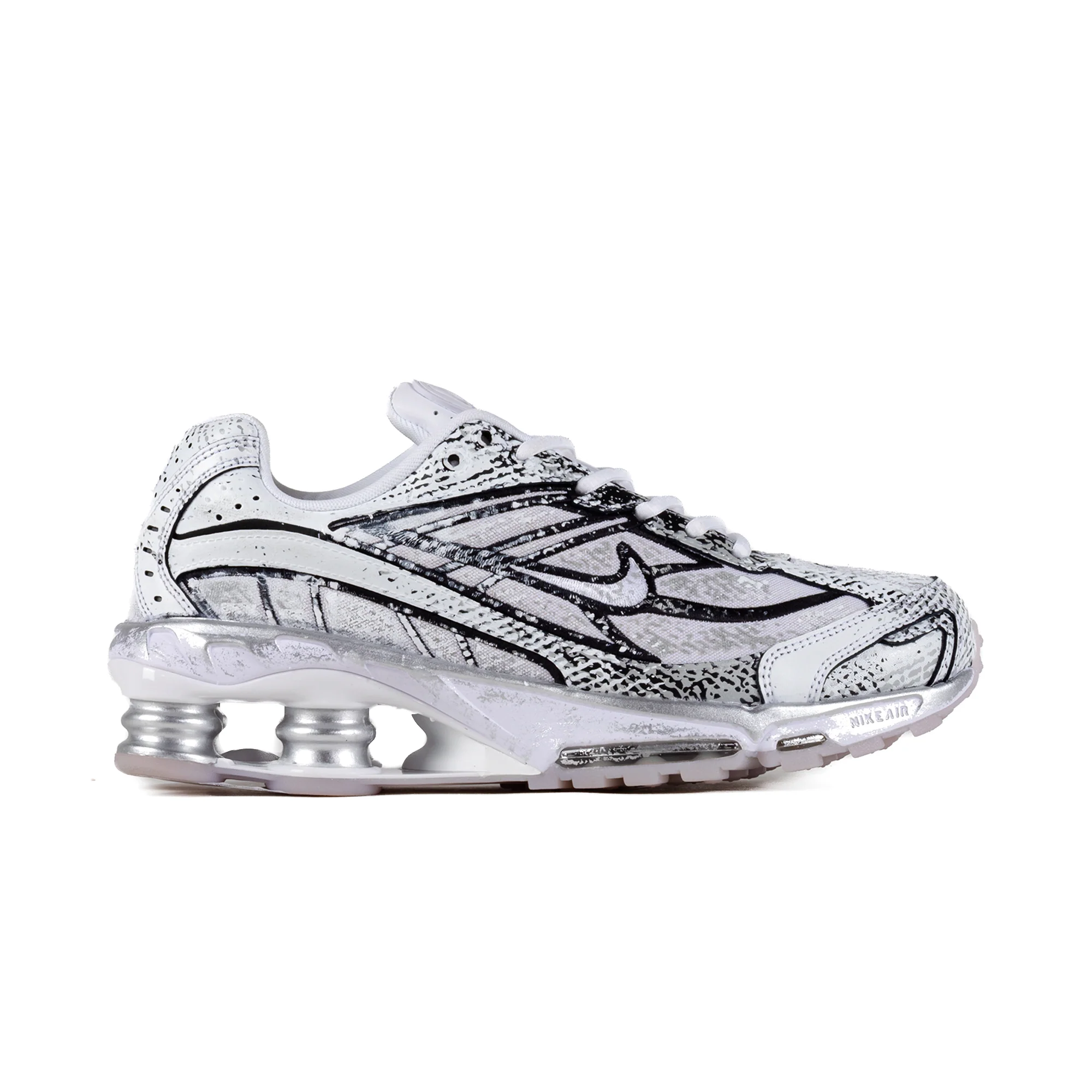 Nike Shox Ride 2 White/Metallic Platinum/Black/Flt Gold IB8174-100 - Image 3