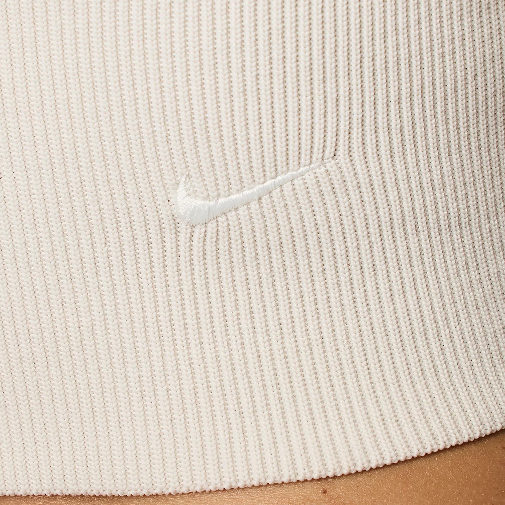 Nike Women's Sportswear Chill Knit Cropped 1/4/Zip Sweater Lt Orewood Brn/Sail FN4689-104 - Image 5