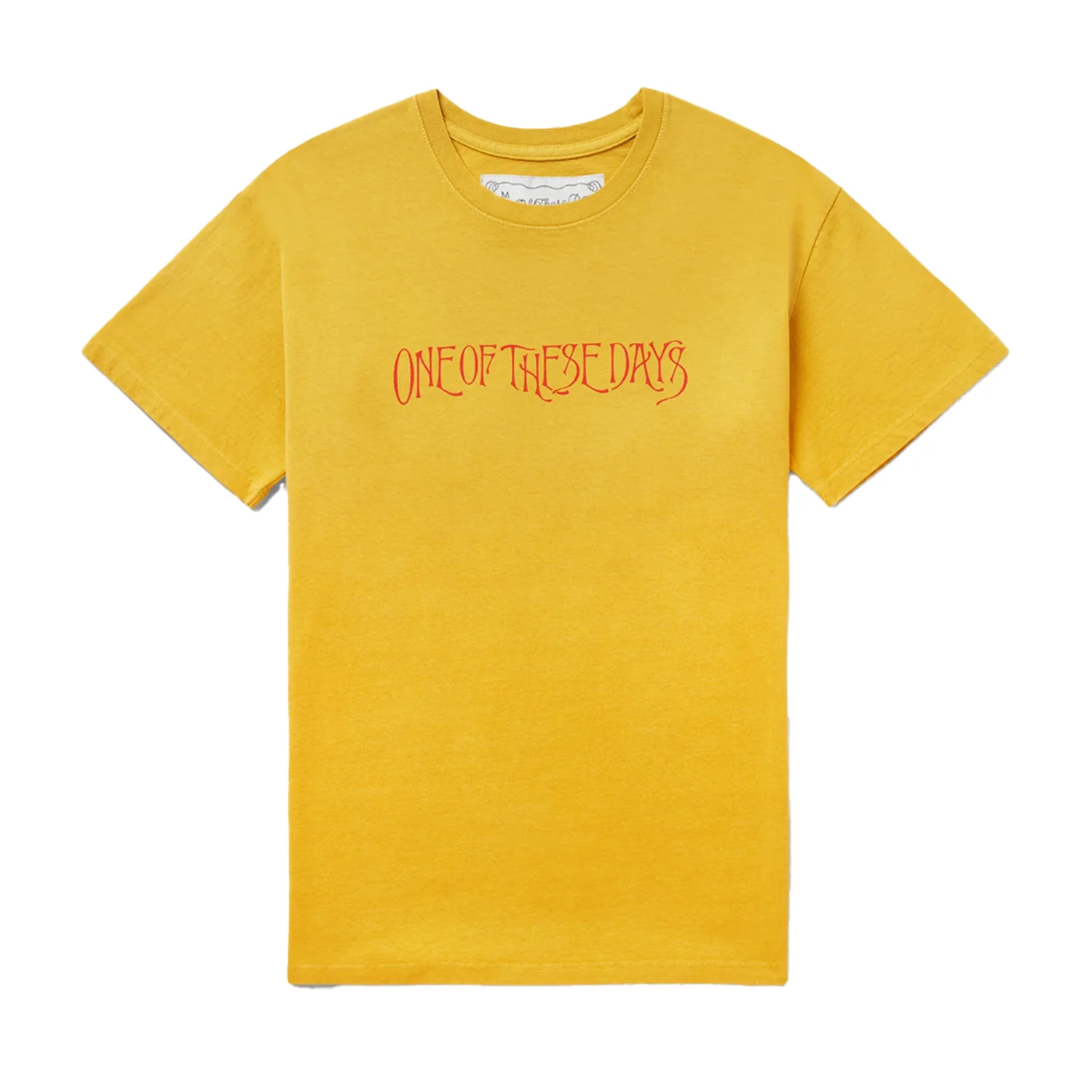 One Of These Days Wreath Of Roses T-Shirt Mustard - Image 3