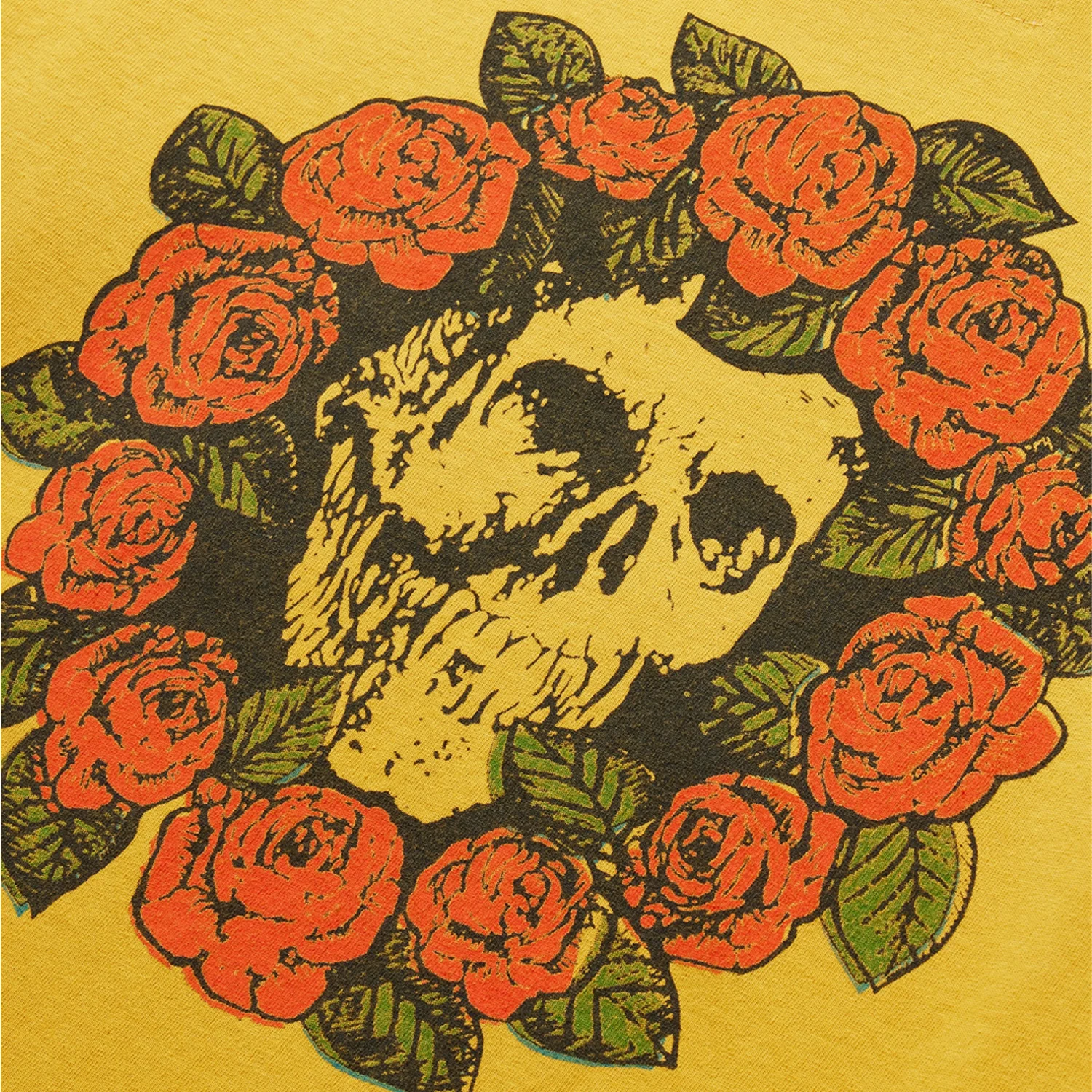 One Of These Days Wreath Of Roses T-Shirt Mustard - Image 4