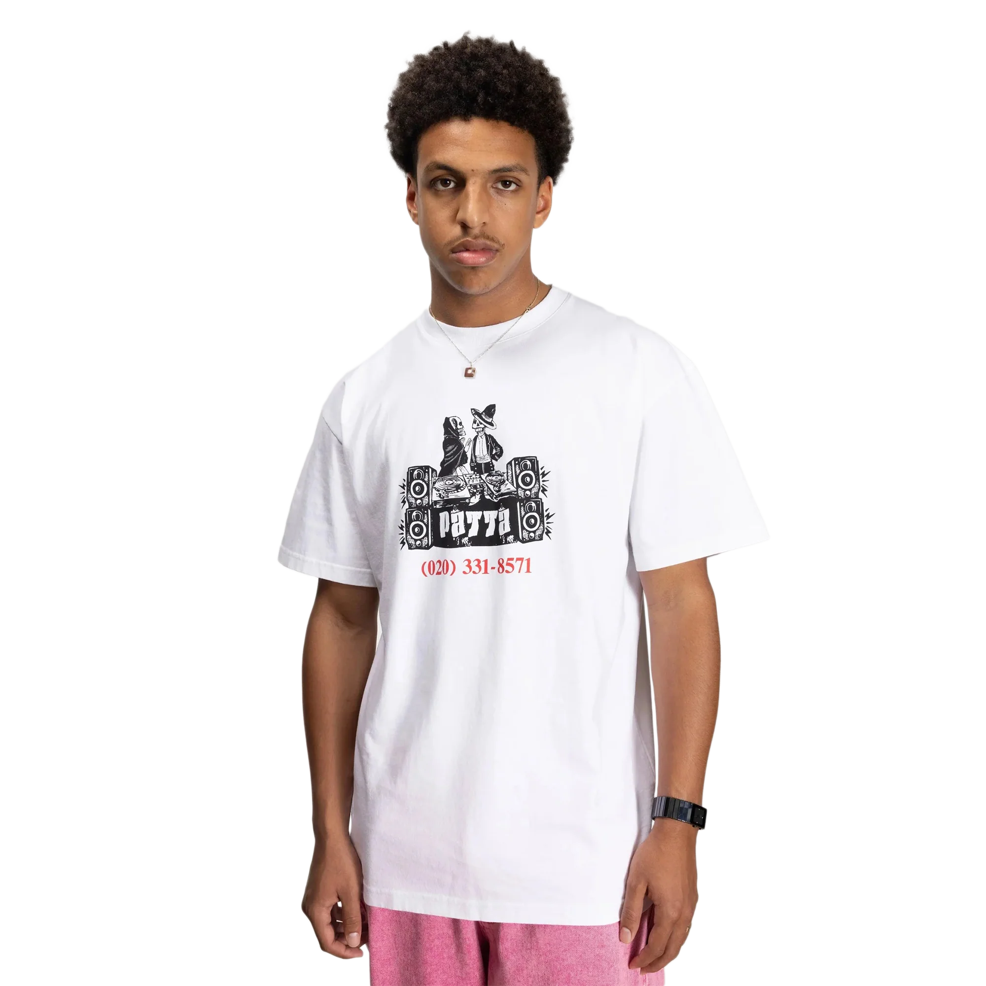 Patta DJ Skully T-Shirt White - Image 3
