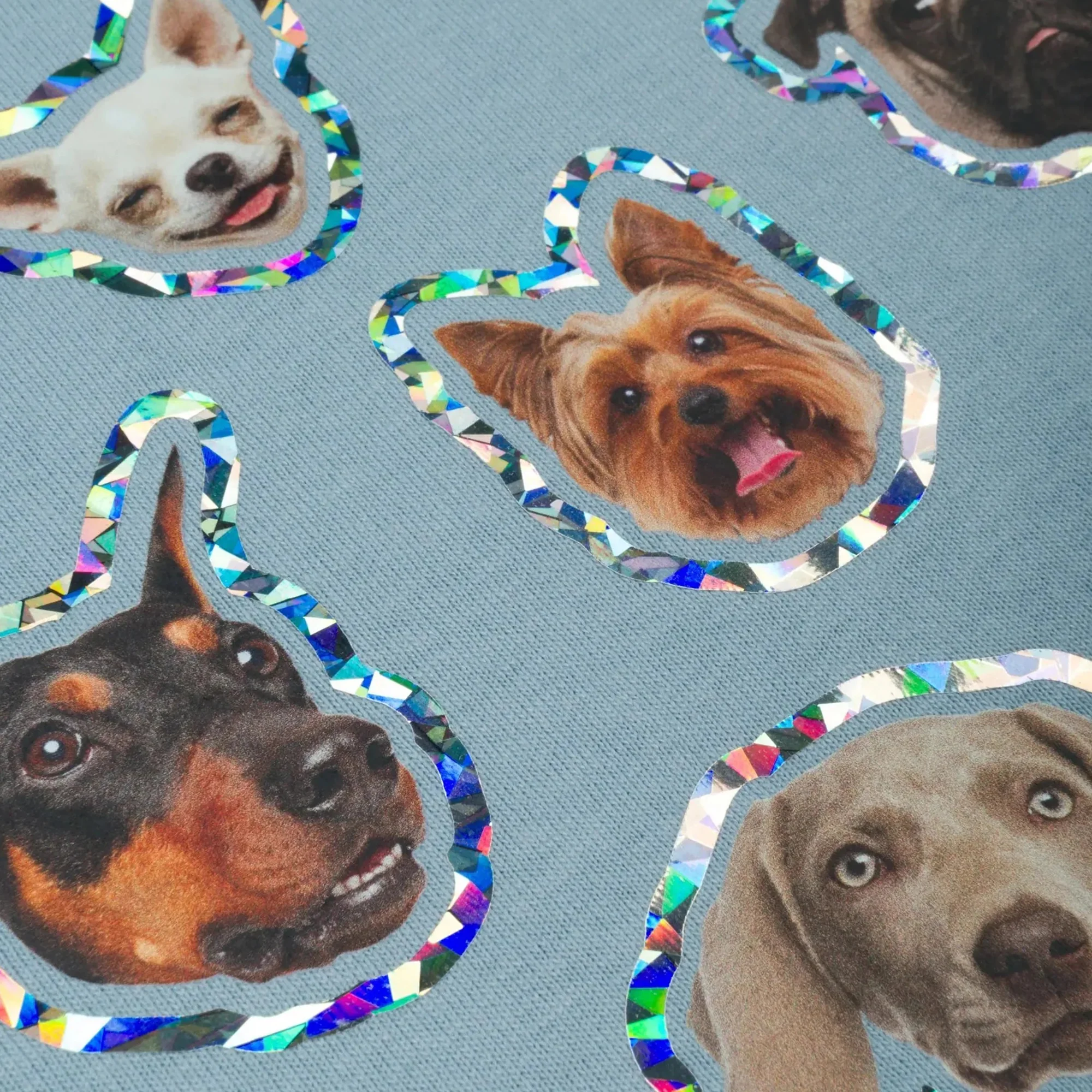 Patta Dogs T-Shirt Dusty Blue - Image 2