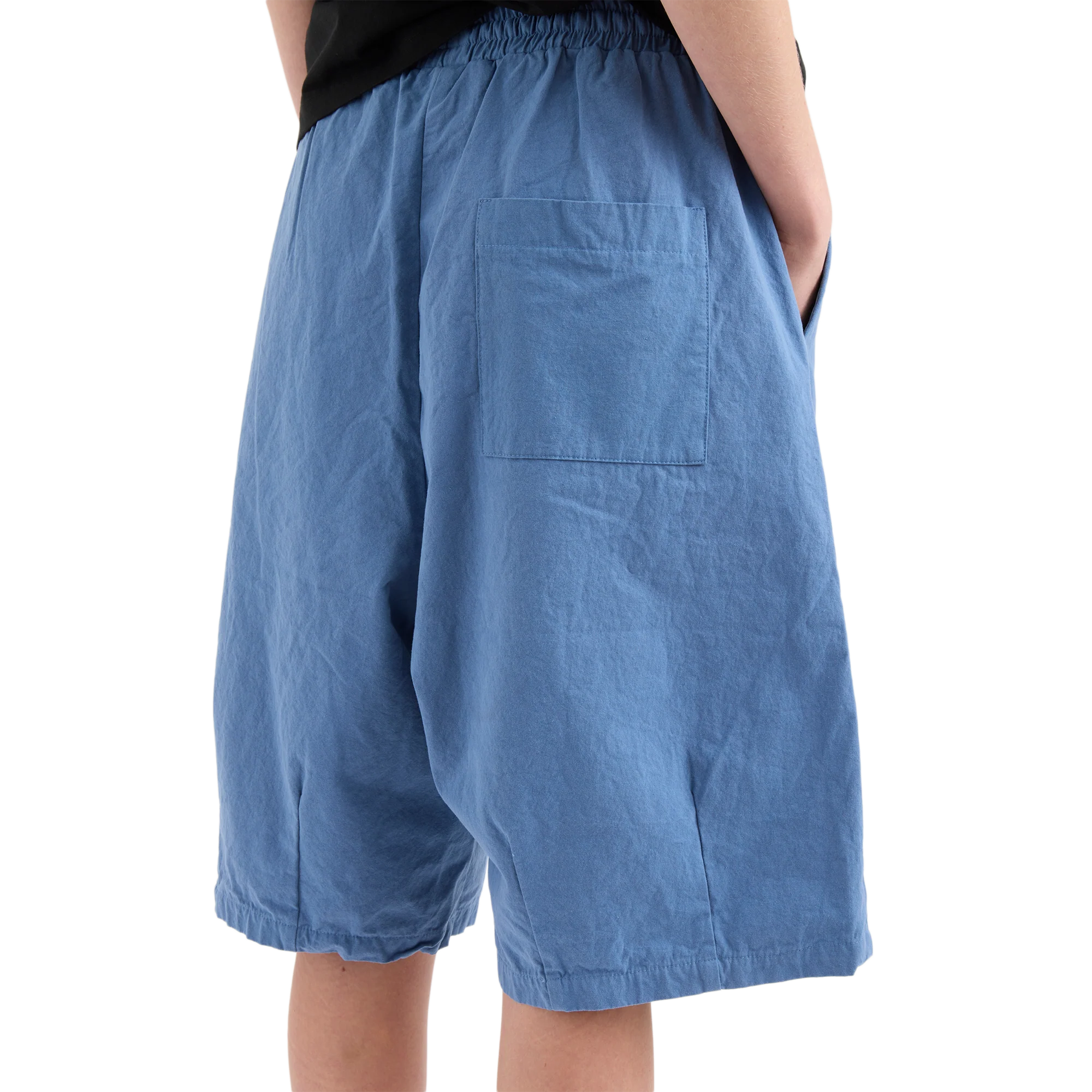 Pseushi Elasticated Cotton Shorts Pond - Image 2
