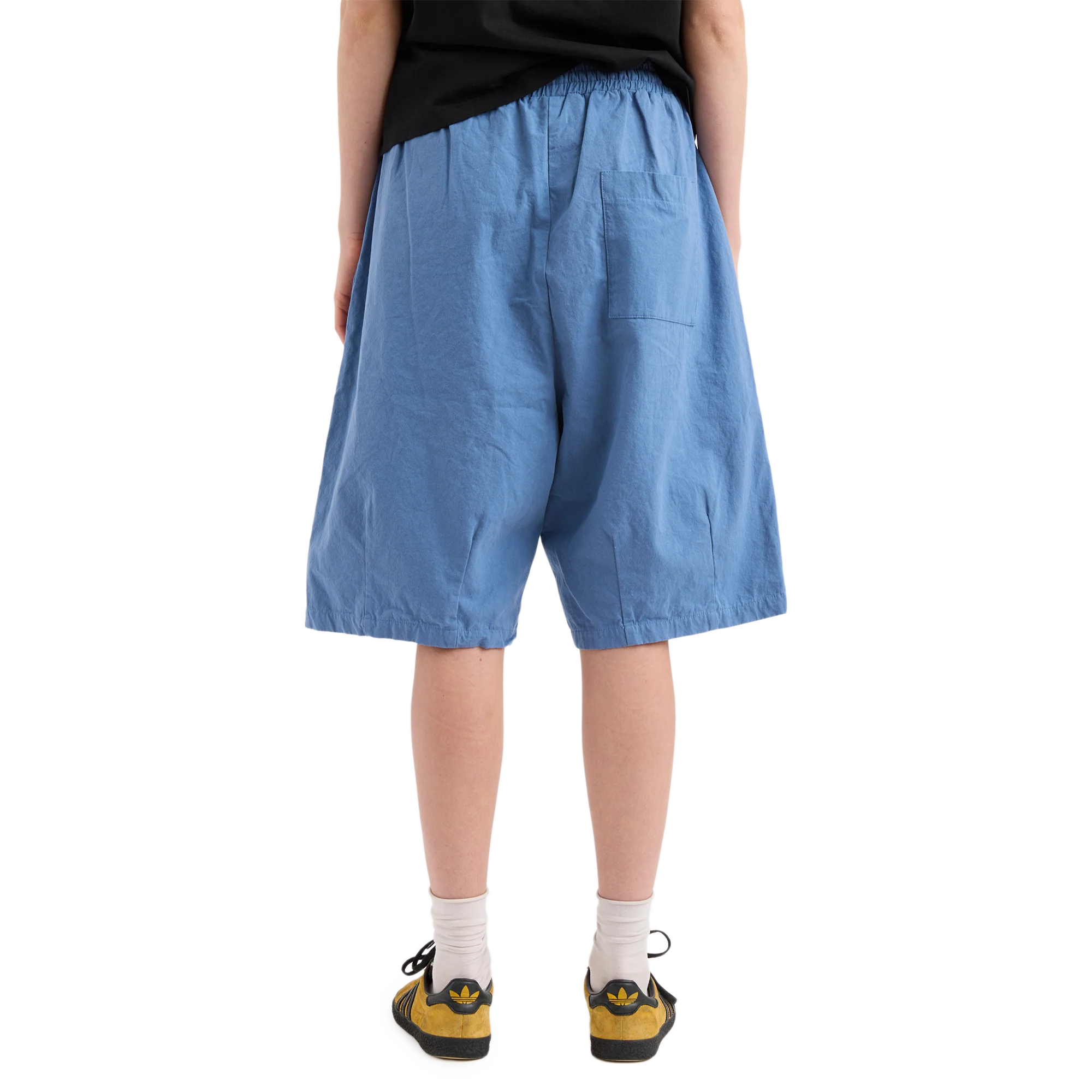 Pseushi Elasticated Cotton Shorts Pond - Image 4