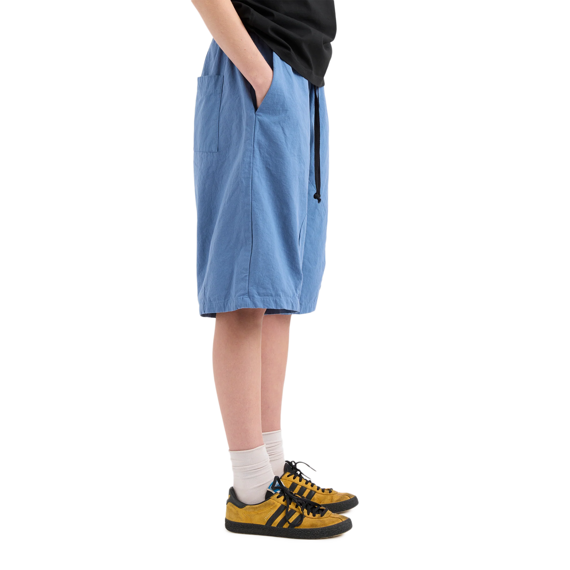 Pseushi Elasticated Cotton Shorts Pond - Image 5