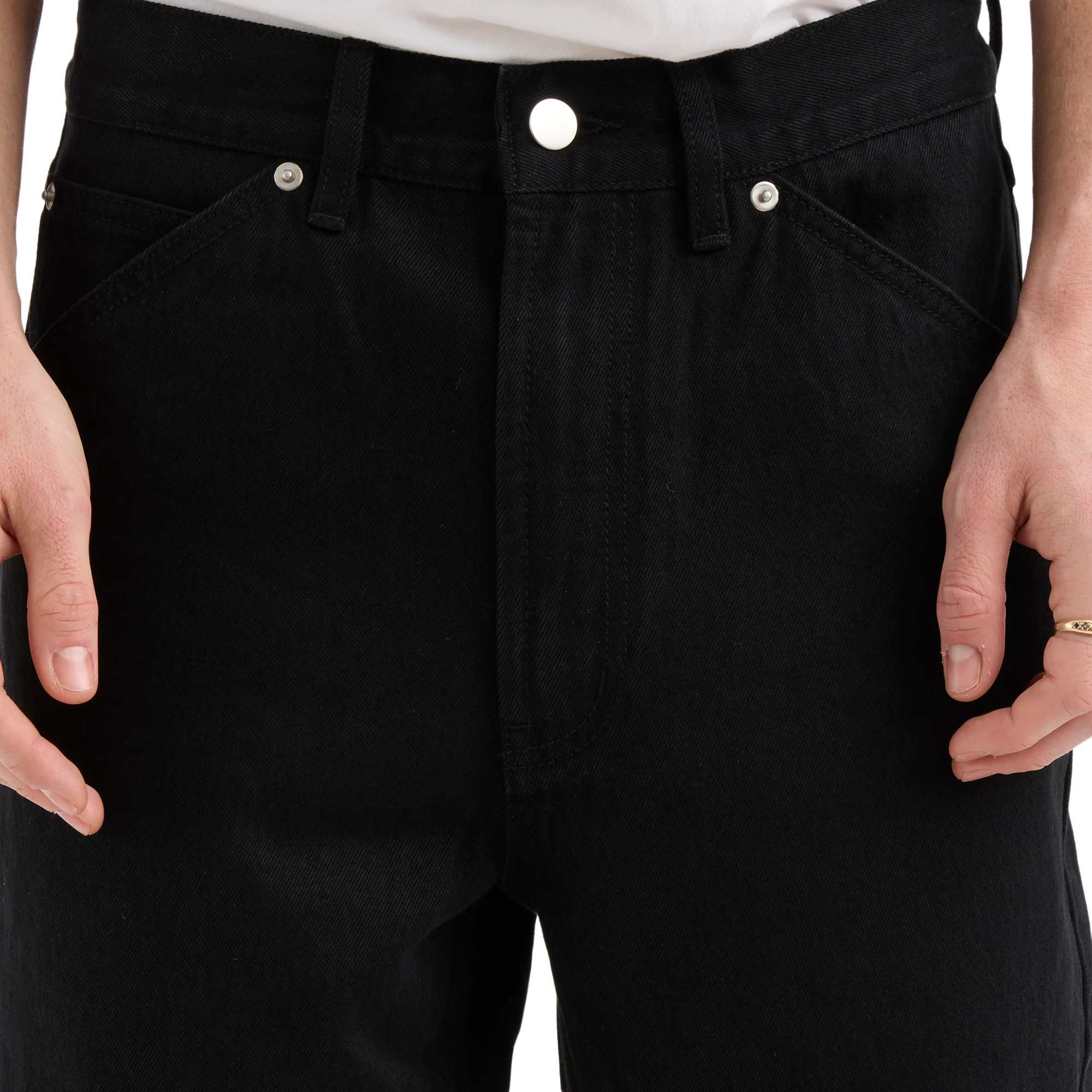 Pseushi Standard Cut Rinse Wash Black Denim - Image 3