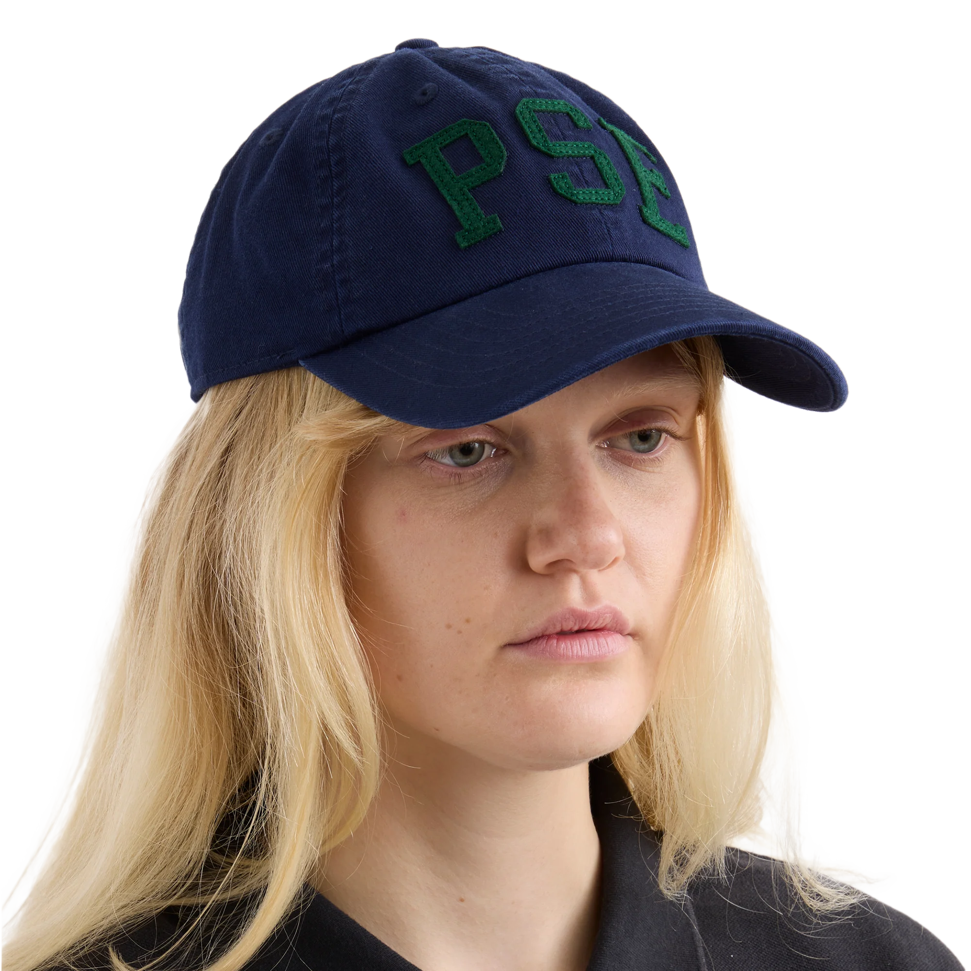 Pseushi Vintage Lettering Cap Navy/Green