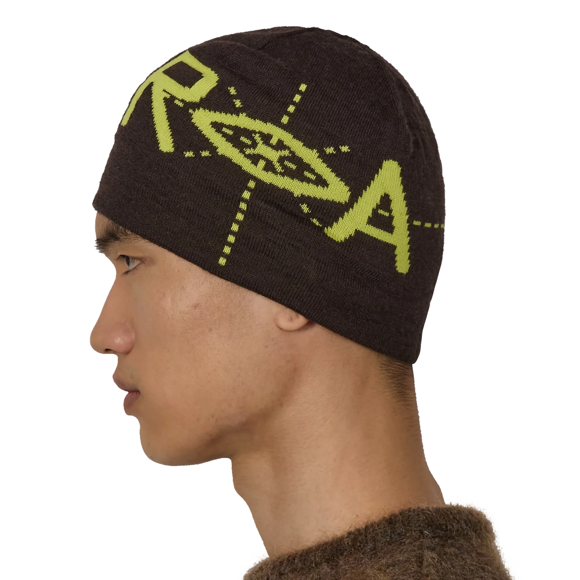 ROA Dial Wool Beanie Dark Brown RBUW2104YA17 - Image 5