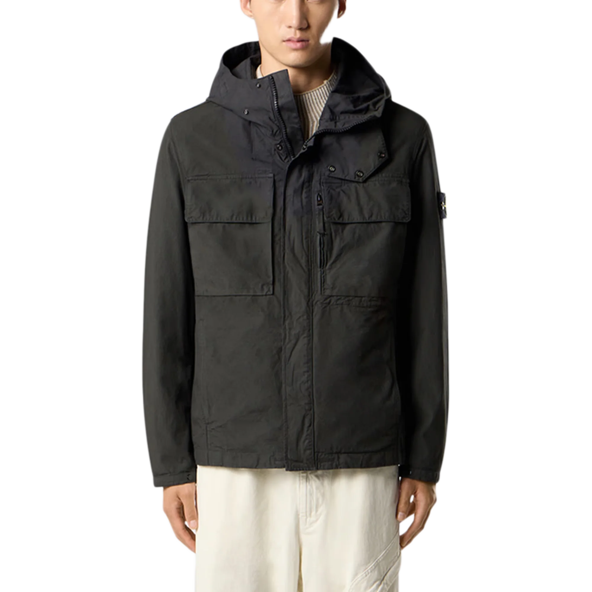 Stone Island Short Parka Q100012 Lead Grey - Image 2