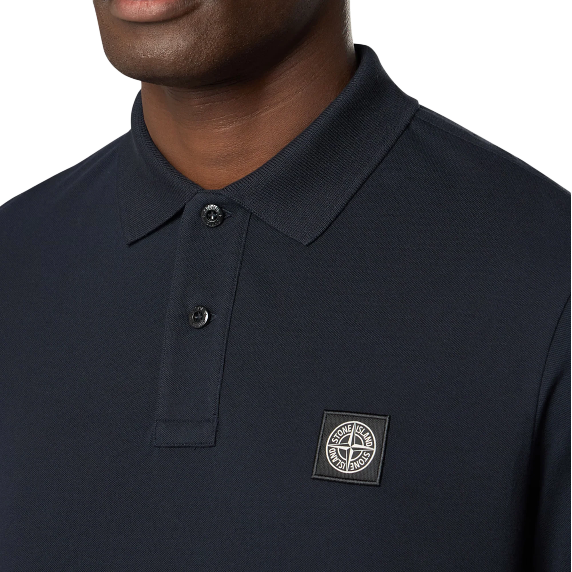 Stone Island Short Sleeve Polo 220005 Navy Blue - Image 4