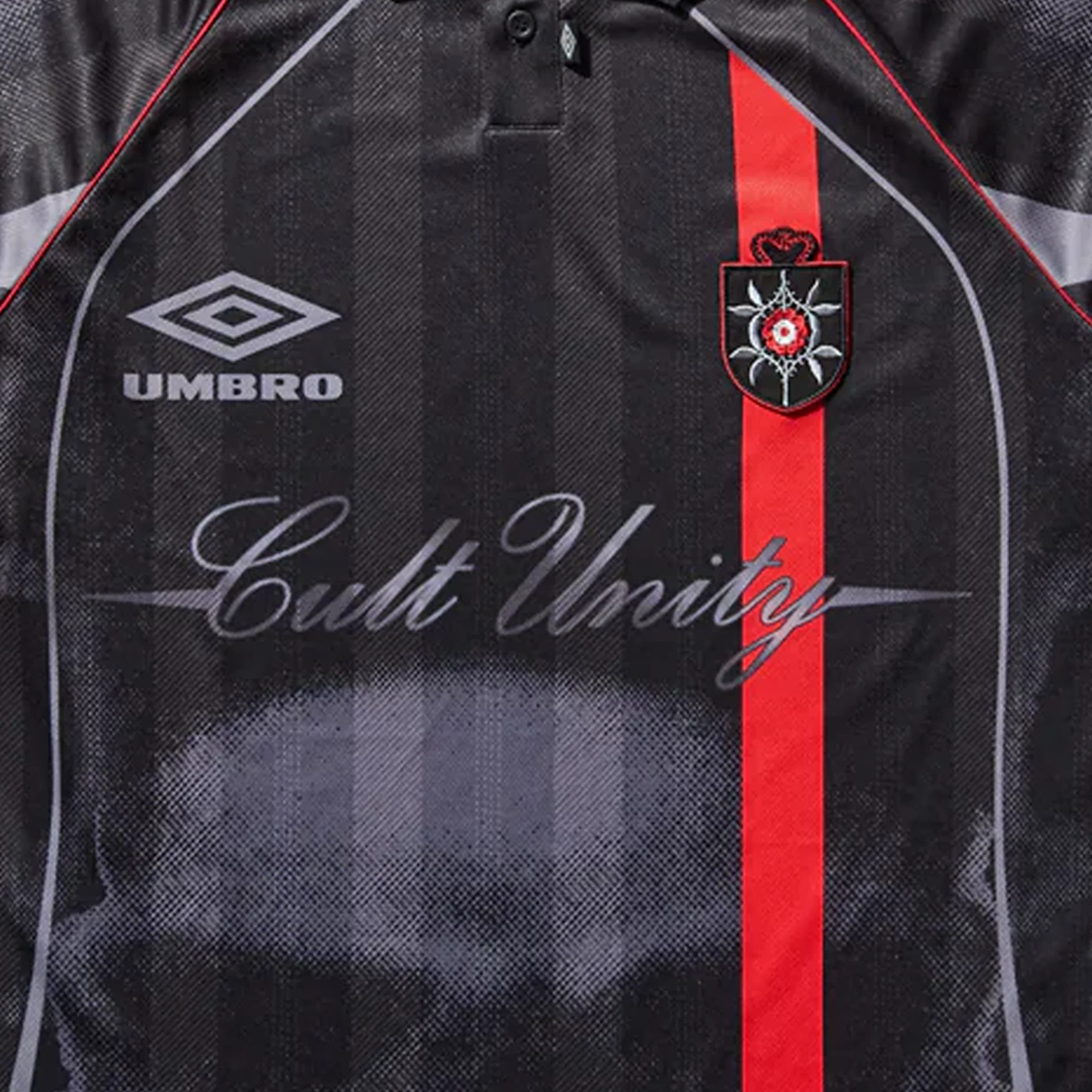 Umbro 01 03 Polo Black Red - Image 3