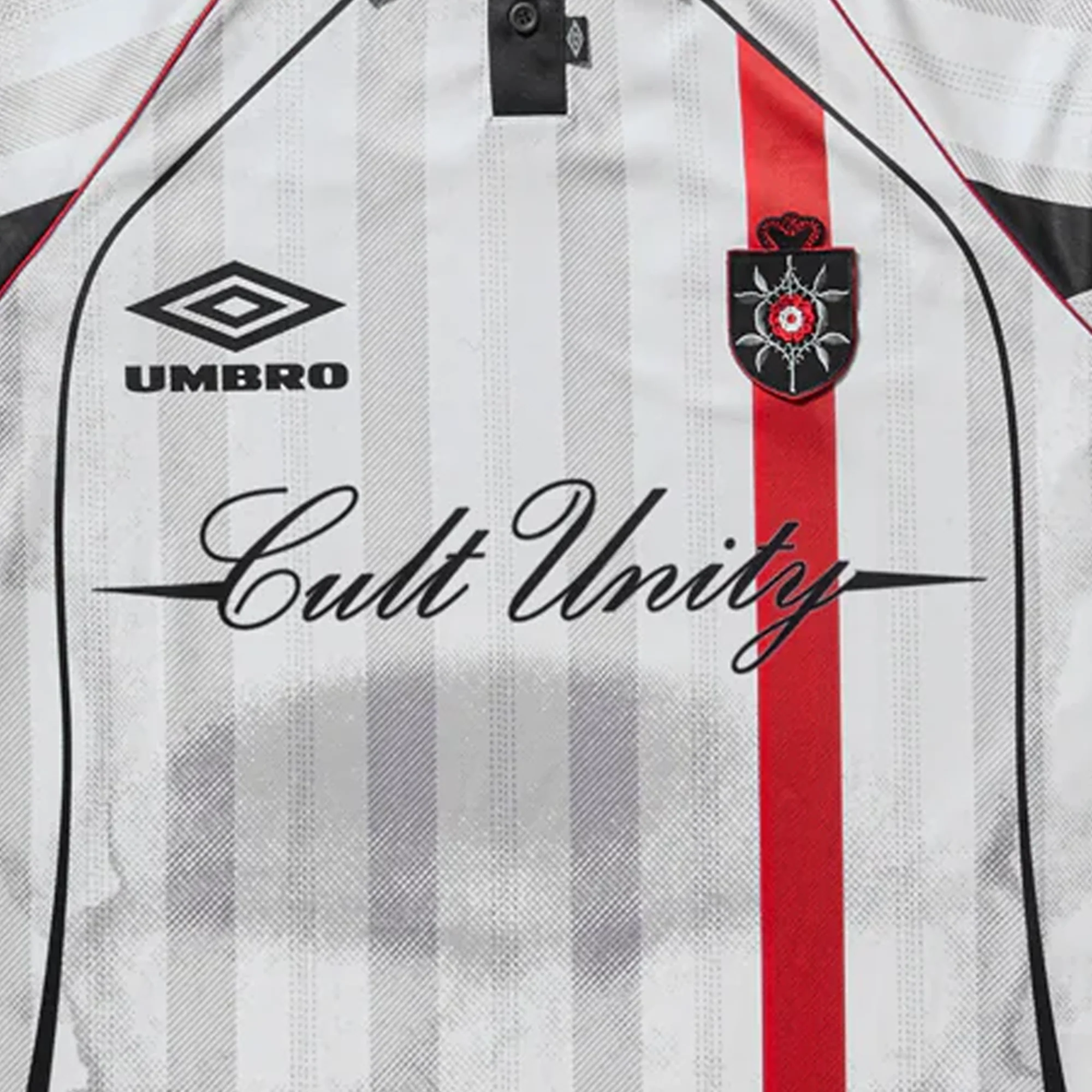 Umbro 01 03 Polo White Red - Image 2