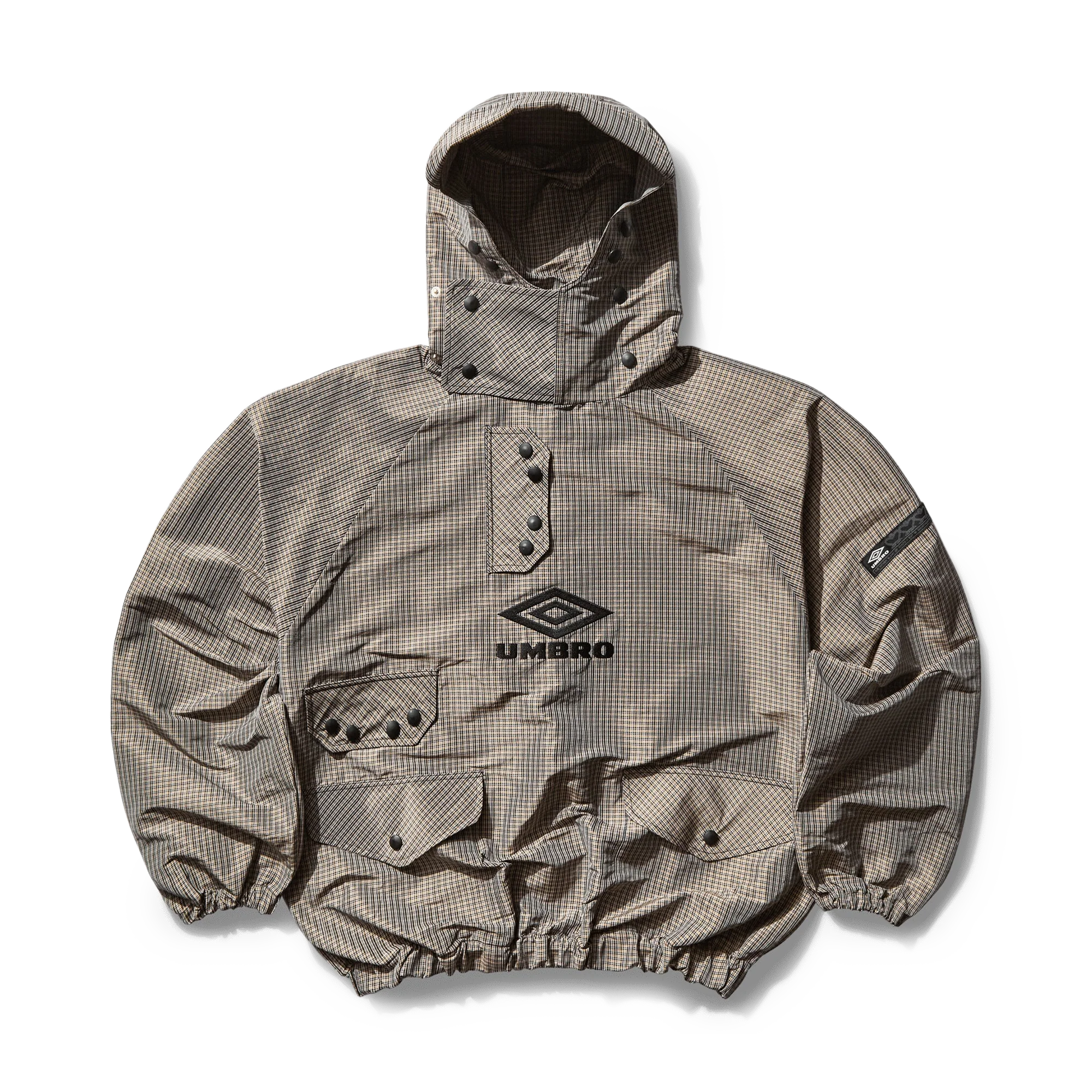 Umbro Smock Check Anorak Beige Black